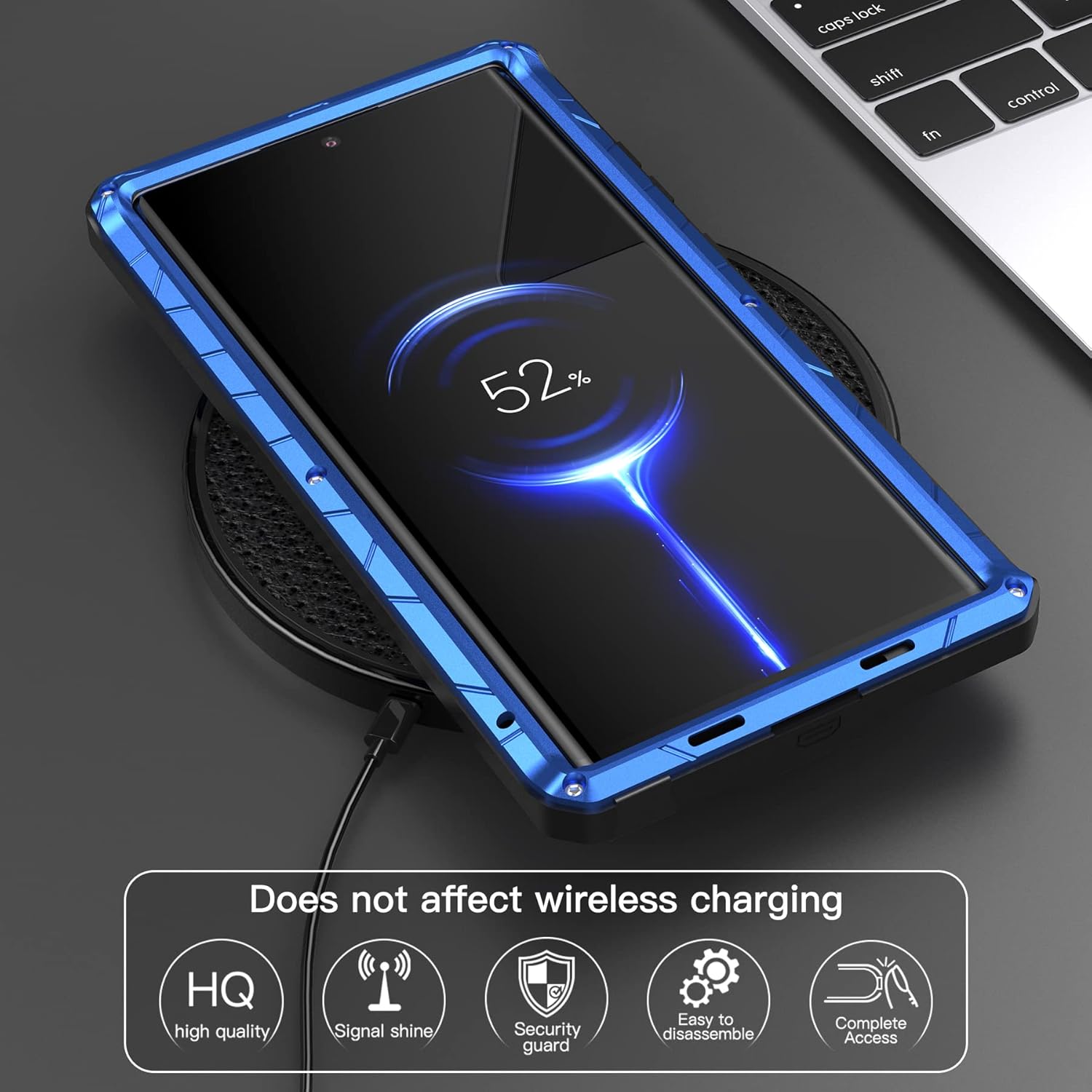Funda protectora para Galaxy S22 Ultra Metal, Galaxy S22 Ultra resistente, funda protectora de silicona resistente a prueba de golpes para Samsung