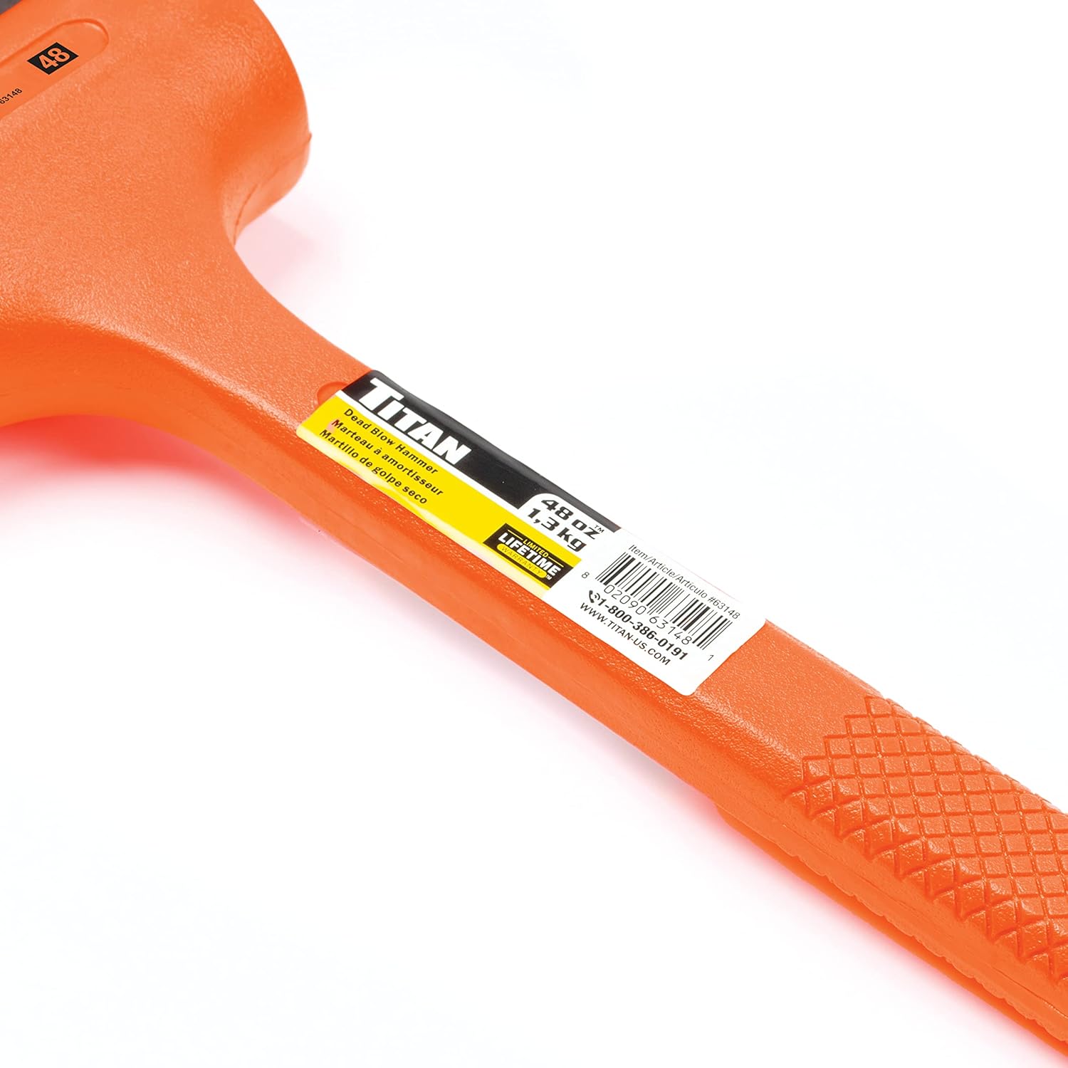 Titan 63148 Martillo de golpe muerto de 48 oz (3lb)