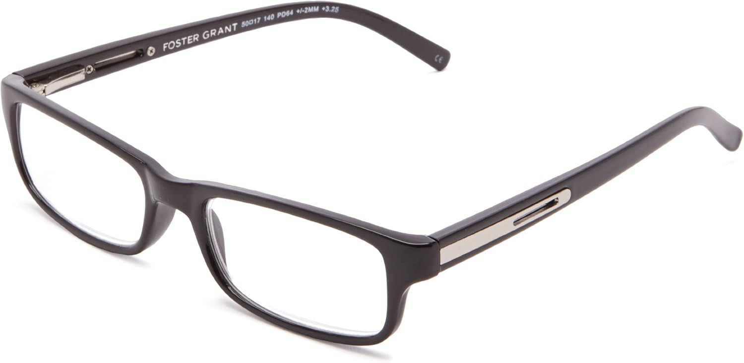 Foster Grant Gafas de lectura rectangulares Brandon para hombre