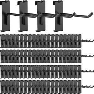 Zonon 100 ganchos de rejilla para pared, ganchos de rejilla de metal, accesorios de pared para venta al por menor, garaje, tienda, comercial, panel Zonon 100 ganchos de rejilla para pared, ganchos de rejilla de metal, accesorios de pared para venta al por menor, garaje, tienda, comercial, panel