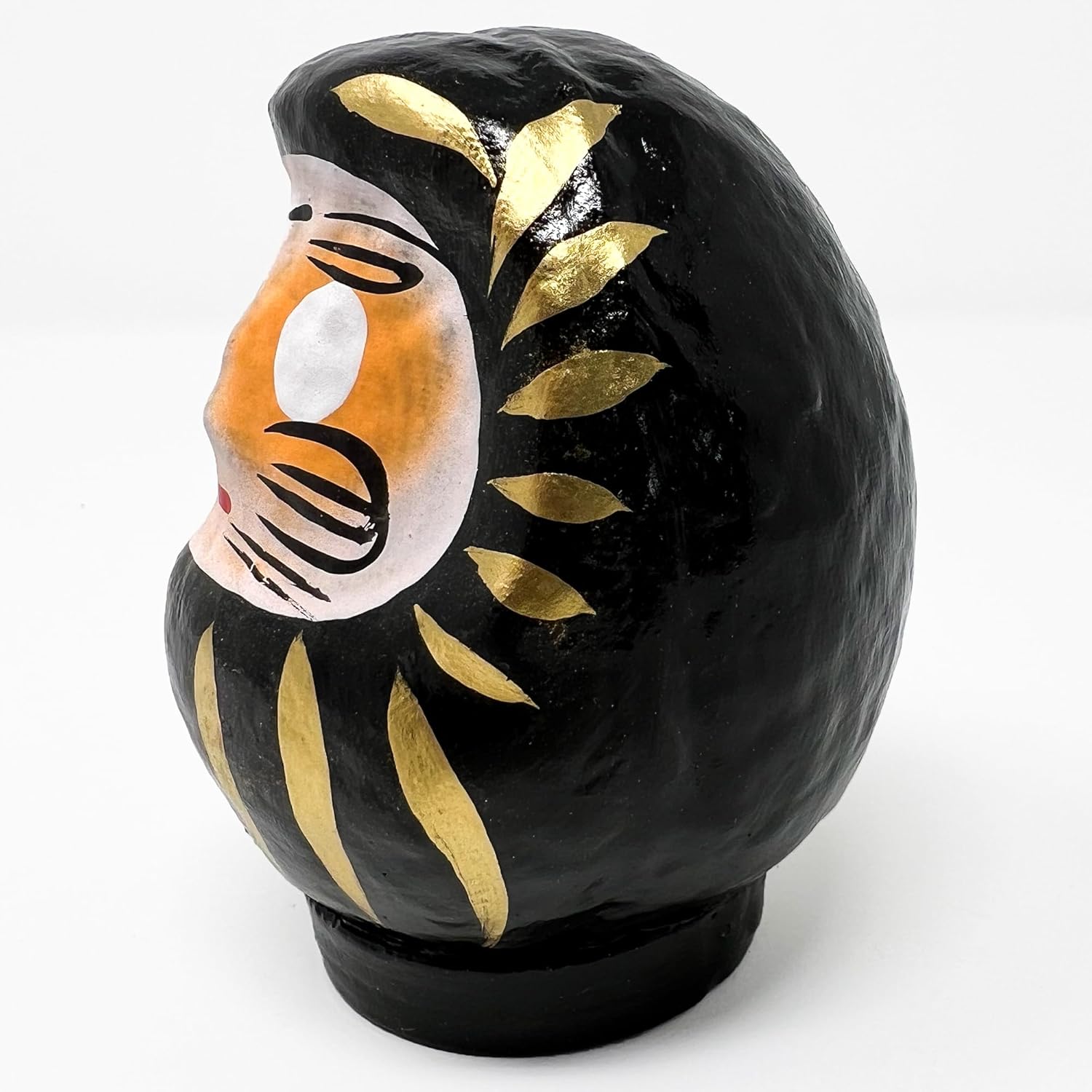Daruma Doll – Hecho en Japón – Potencia y protección (negro, pequeño – 3.5 pulgadas)