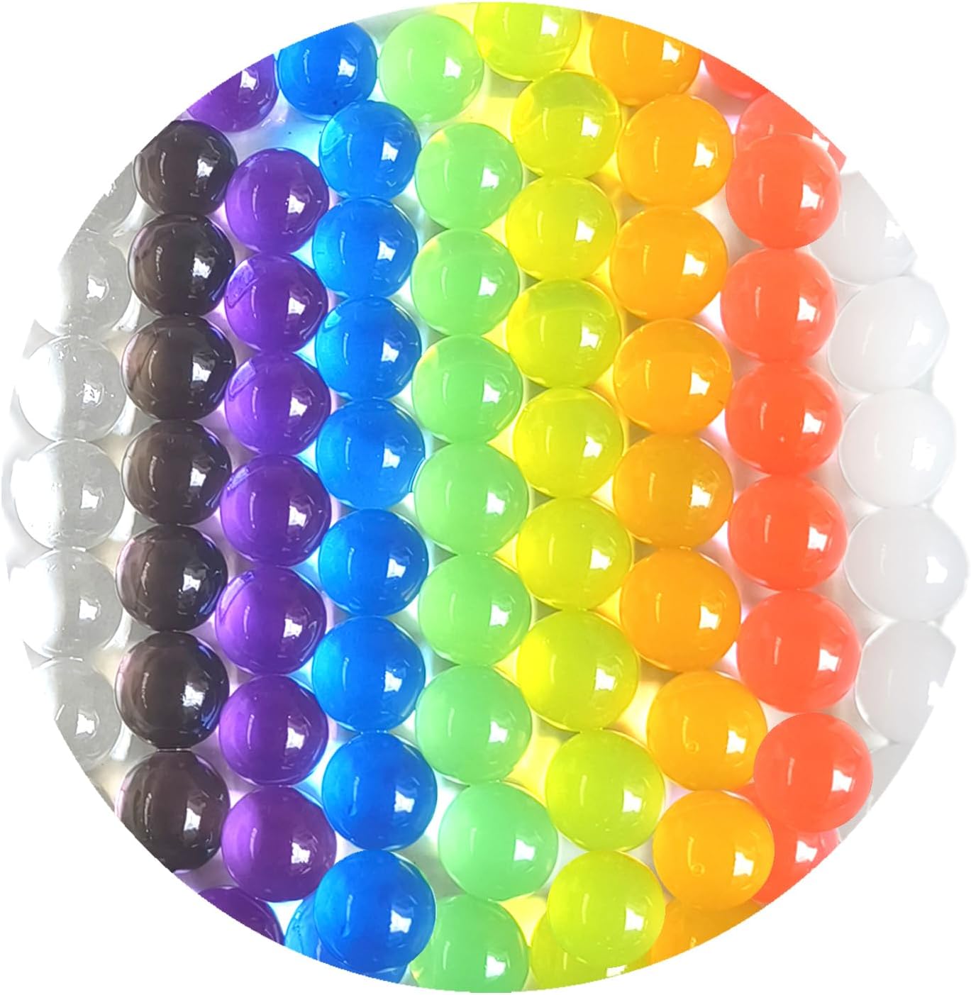 GLBYUNN Paquete de 10 cuentas de gel de agua para jarrones, cuentas de relleno de jarrón de agua arcoíris, cuentas de gel de agua de gelatina para