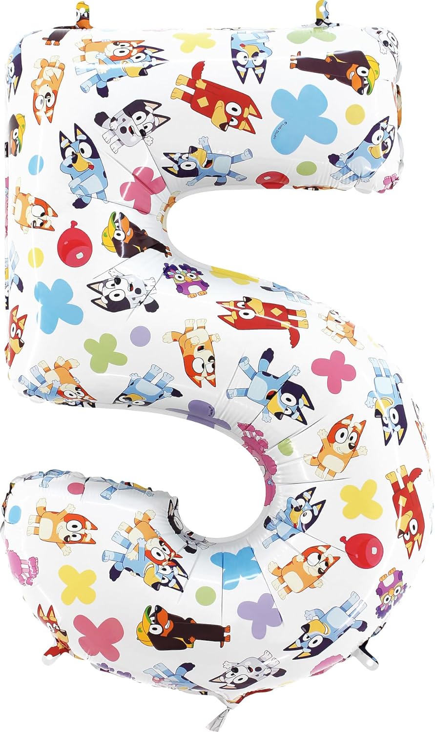 Toyland Globo de aluminio Bluey y Bingo de 26 pulgadas, globos de fiesta para niños, número 1-5 disponible