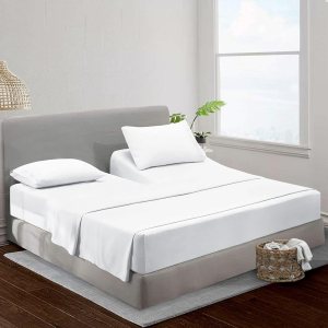 Sábanas California King flexibles de cabeza dividida para cama numérica de sueño, 1000 hilos con parte superior dividida, tamaño California King con Sábanas California King flexibles de cabeza dividida para cama numérica de sueño, 1000 hilos con parte superior dividida, tamaño California King con