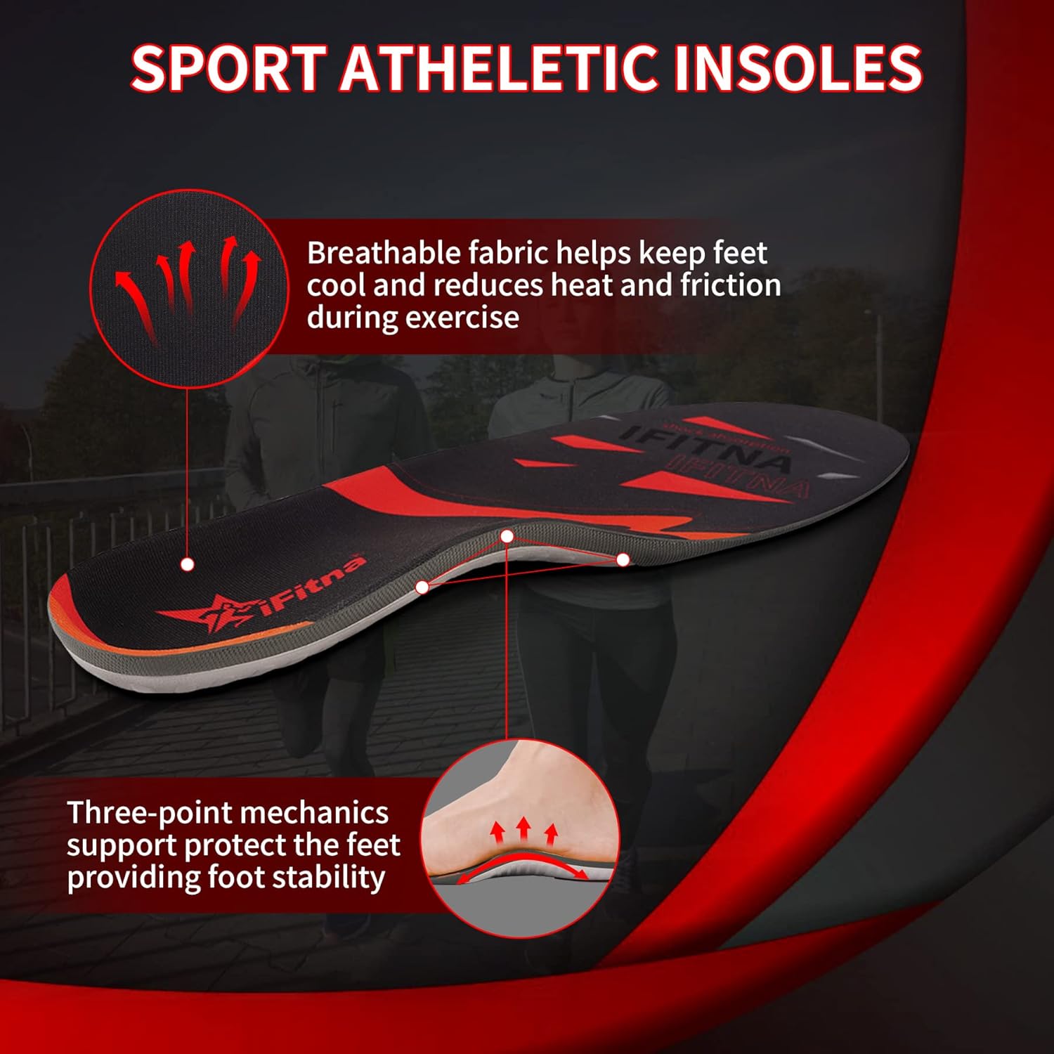 iFitna Plantillas deportivas para hombres y mujeres, para caminar activo, correr, entrenamiento, plantillas atléticas para aliviar el dolor en el