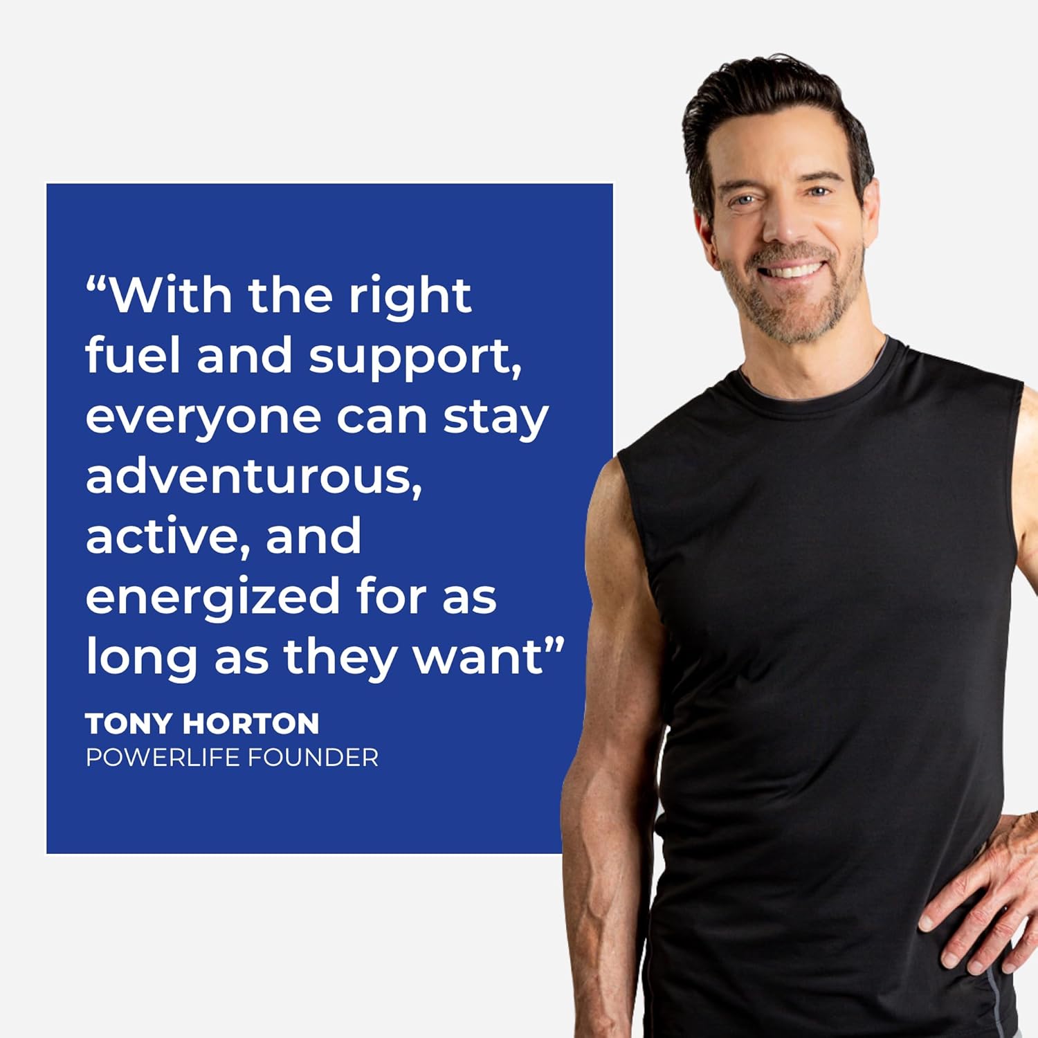POWERLIFE Tony Horton – Proteína vegetal en polvo de alto impacto con 3000 mg de HMB, a base de plantas, sin azúcar añadido, vegano, apto para dieta