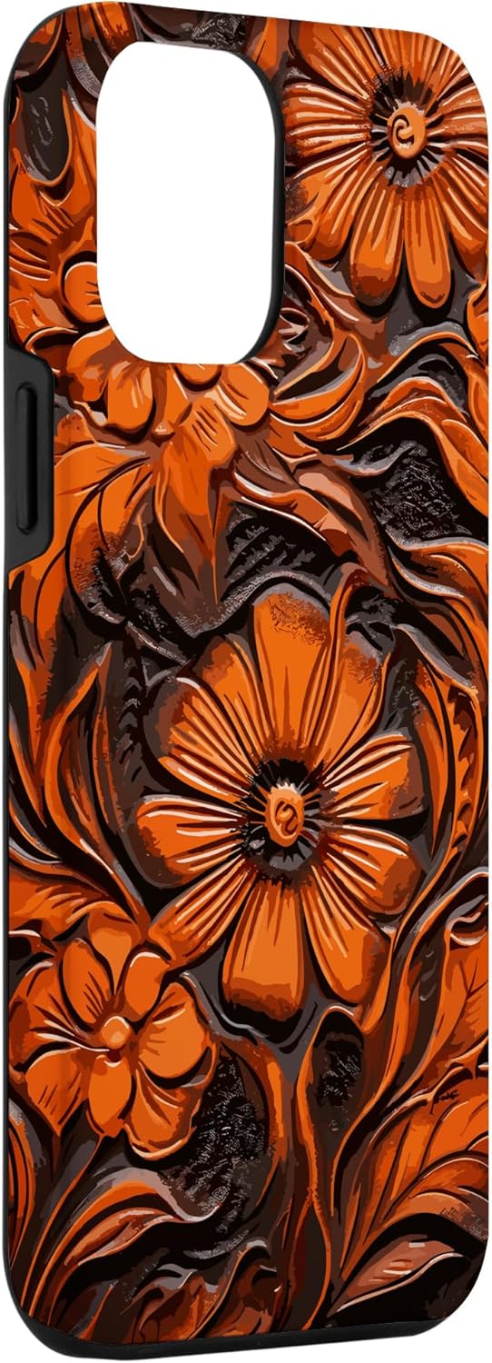 Funda floral con herramientas para iPhone 13 Pro Max Western & Cowgirl