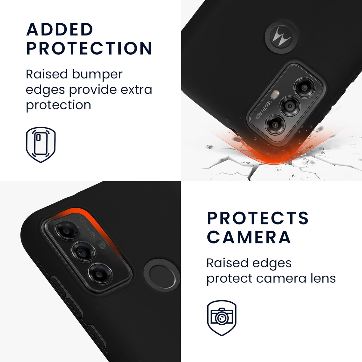 kwmobile Funda compatible con Motorola Moto G Play (2023) – Funda protectora de silicona TPU suave y delgada – Negro mate