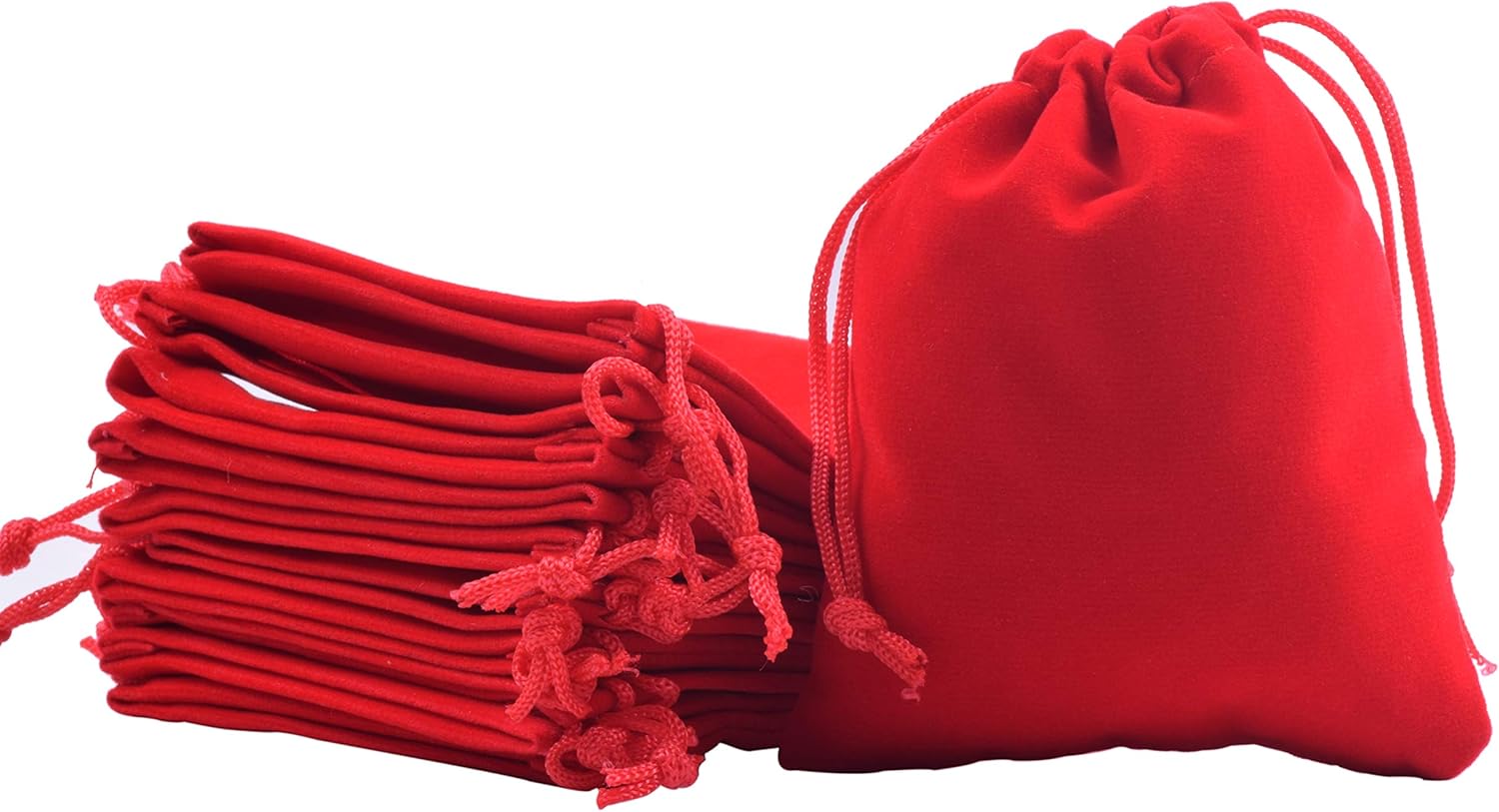 Bolsas de regalo de terciopelo de varios tamaños y colores con cierre de cordón, bolsitas de joyería para recuerdos de boda, bolsas para dulces,
