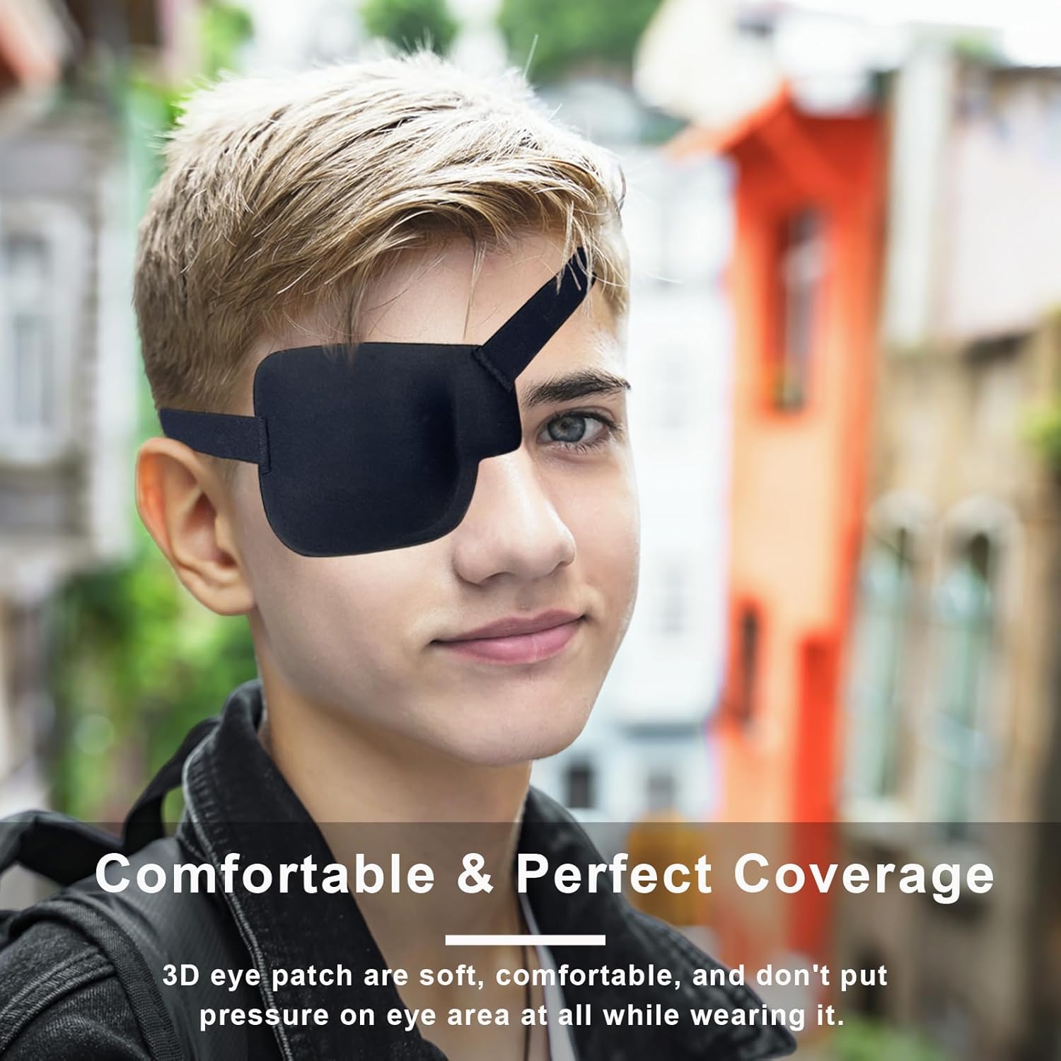 Paquete de 4 parches médicos ajustables para ojo derecho  Parches para ojos perezosos para adultos y niños, negro, 2 piezas de cada estilo