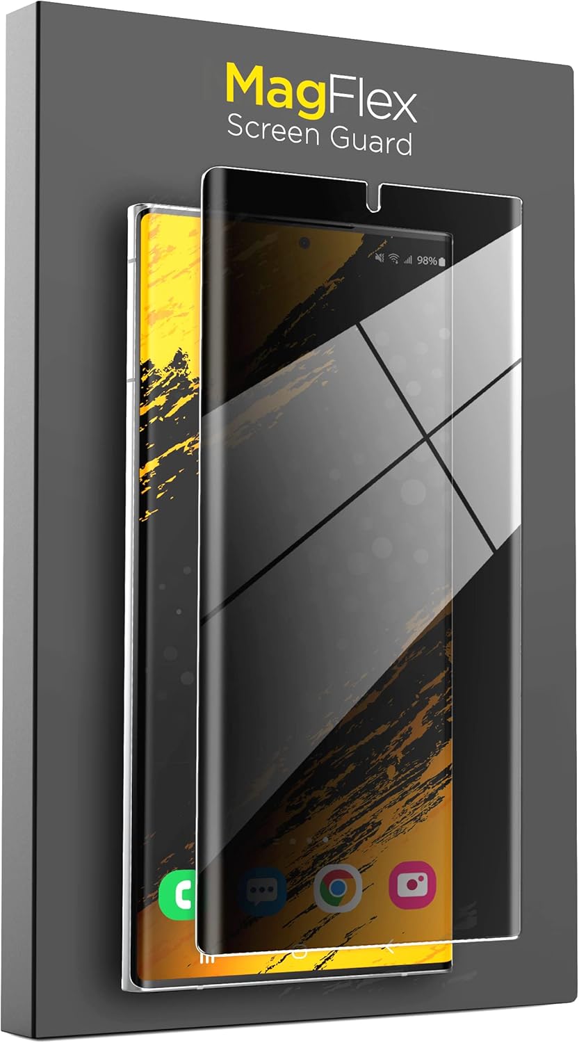 magglass MagFlex Privacy+ – Protector de pantalla para Samsung Galaxy S23 ULTRA (compatible con huellas dactilares), protector de privacidad