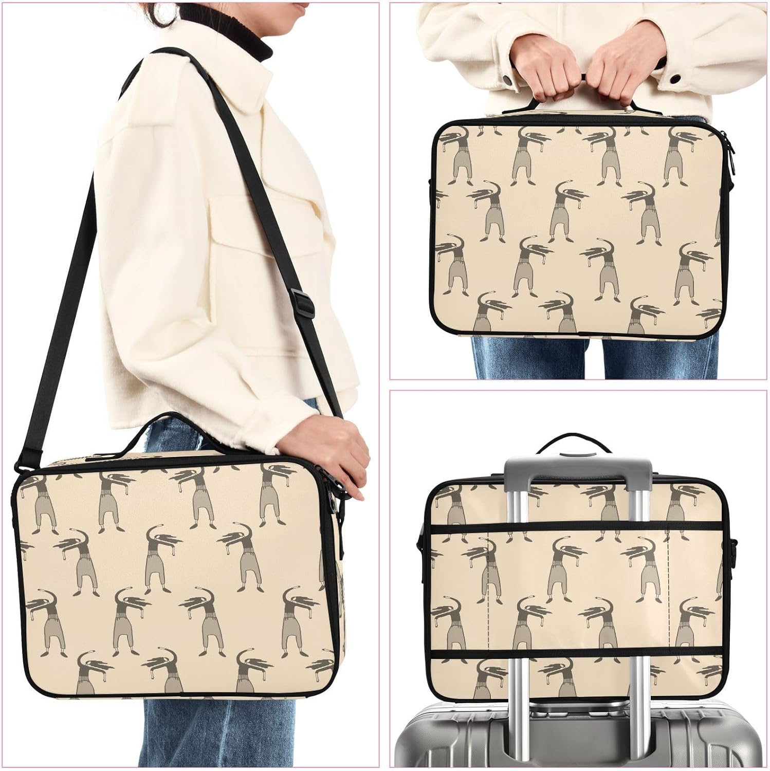 Girls Fashion Gray professional cosmetic travel case for toiletries women make up bag organizator makeup bags women bolso para guardar cosmeticos