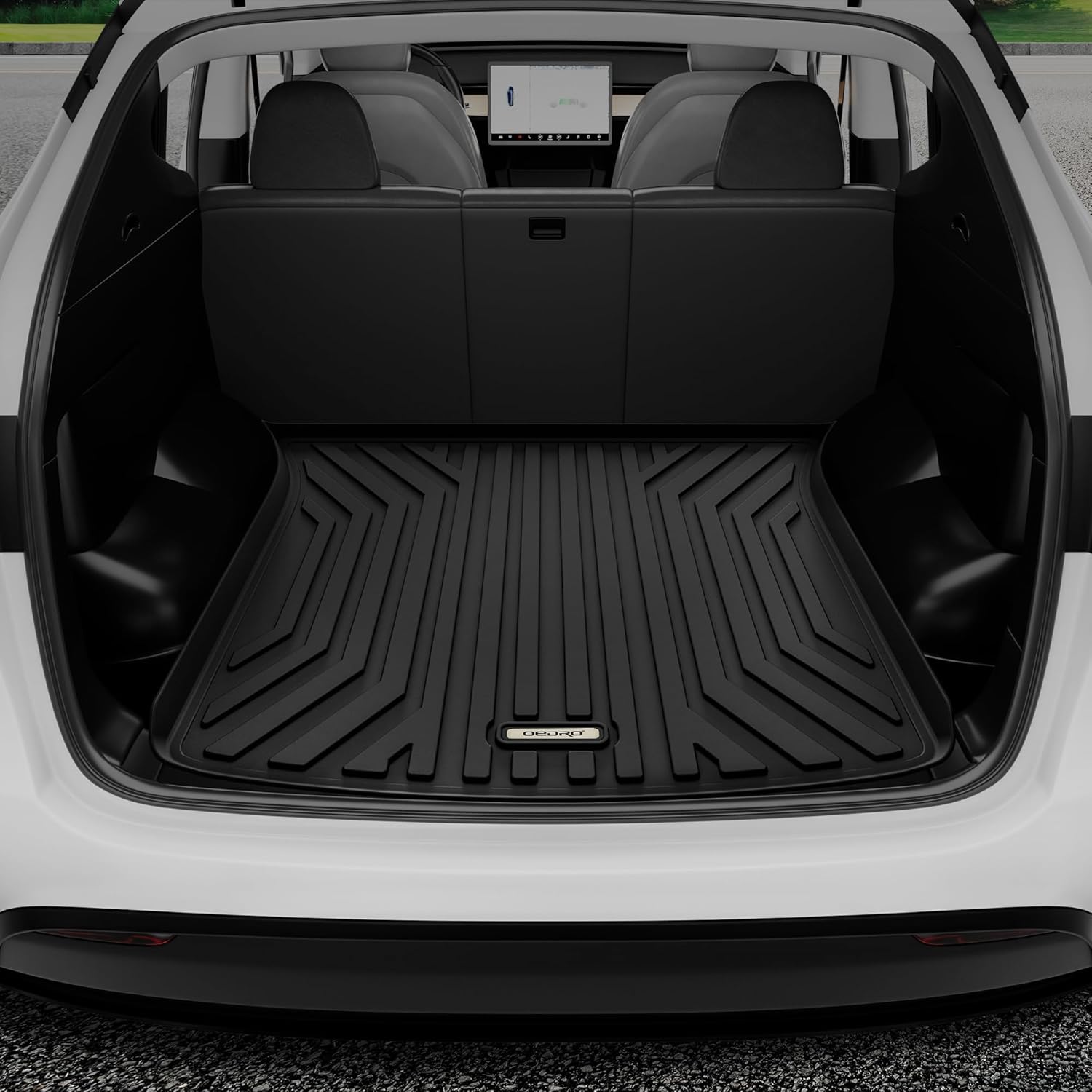 OEDRO Juego de alfombrillas para Tesla Model 3 2020-2023, de ajuste personalizado, TPE 3D, impermeables, antideslizantes, alfombrillas delanteras y