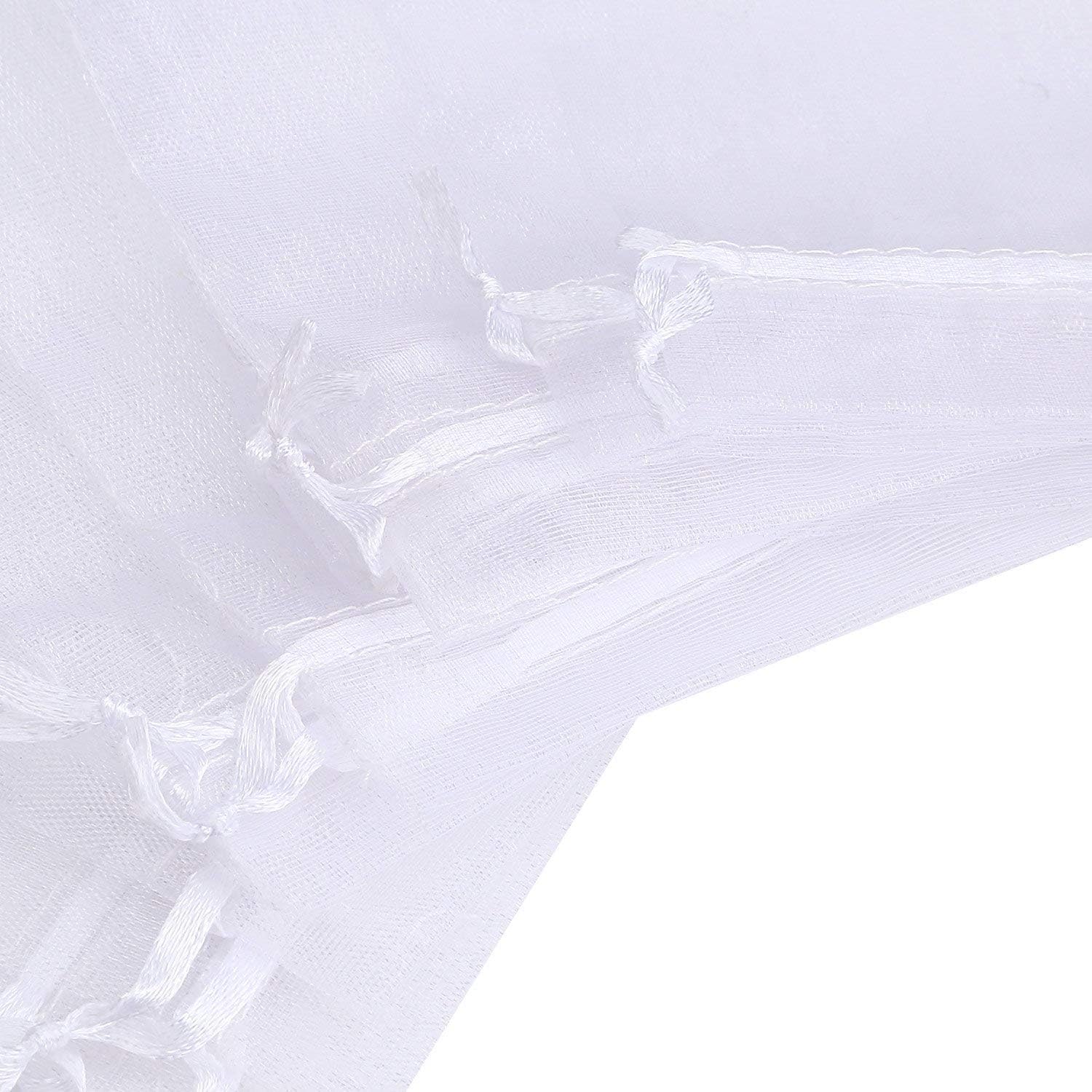 Onwon 100 bolsas de regalo de organza con cordón de 5 x 7 pulgadas, para fiestas, bodas, viajes, joyas, bolsas de dulces, para ducha, color blanco