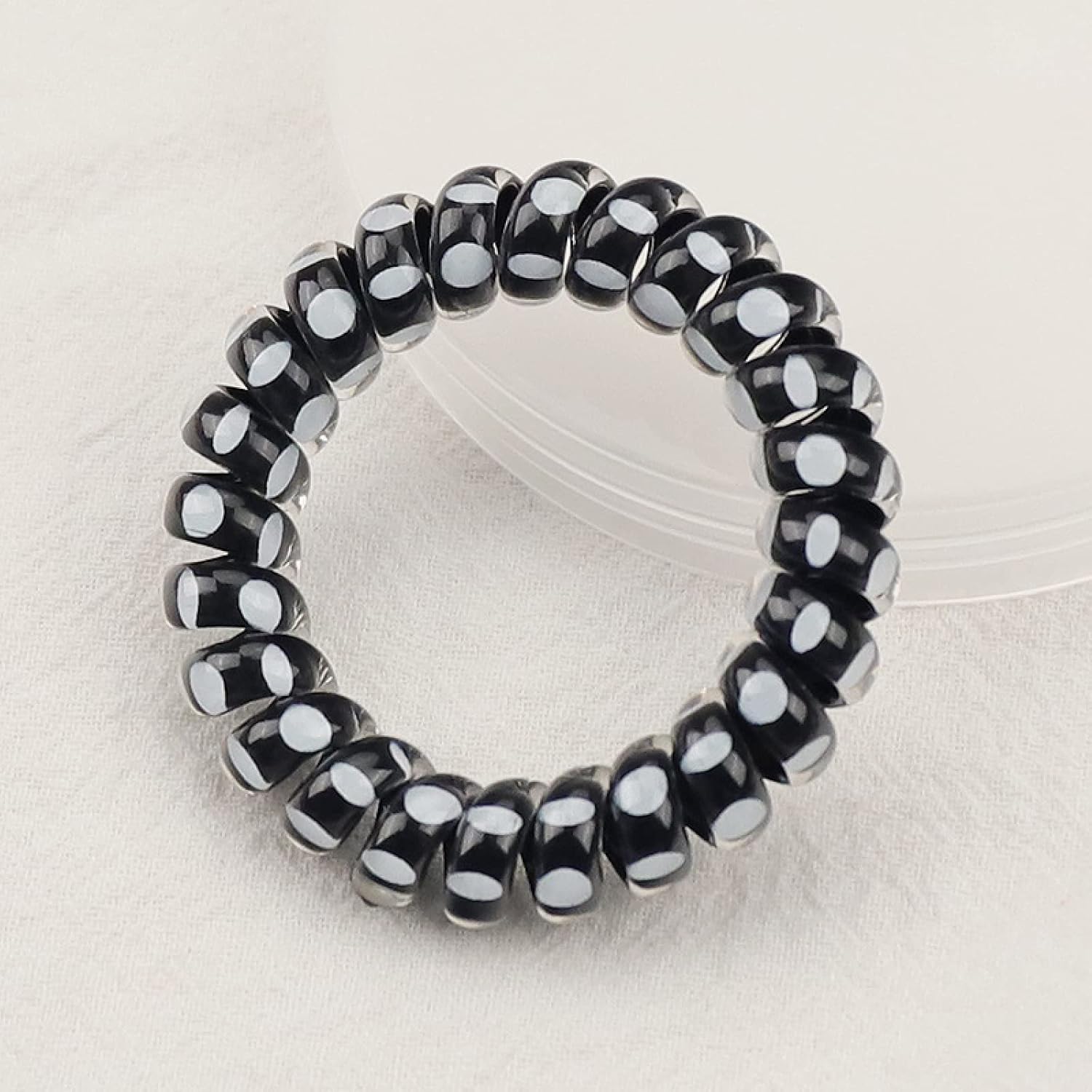 Cuerda de pelo 5 unids leopardo impresión teléfono cable círculo lunares pantalla impresión accesorios para el cabello Headwear cuerda de pelo