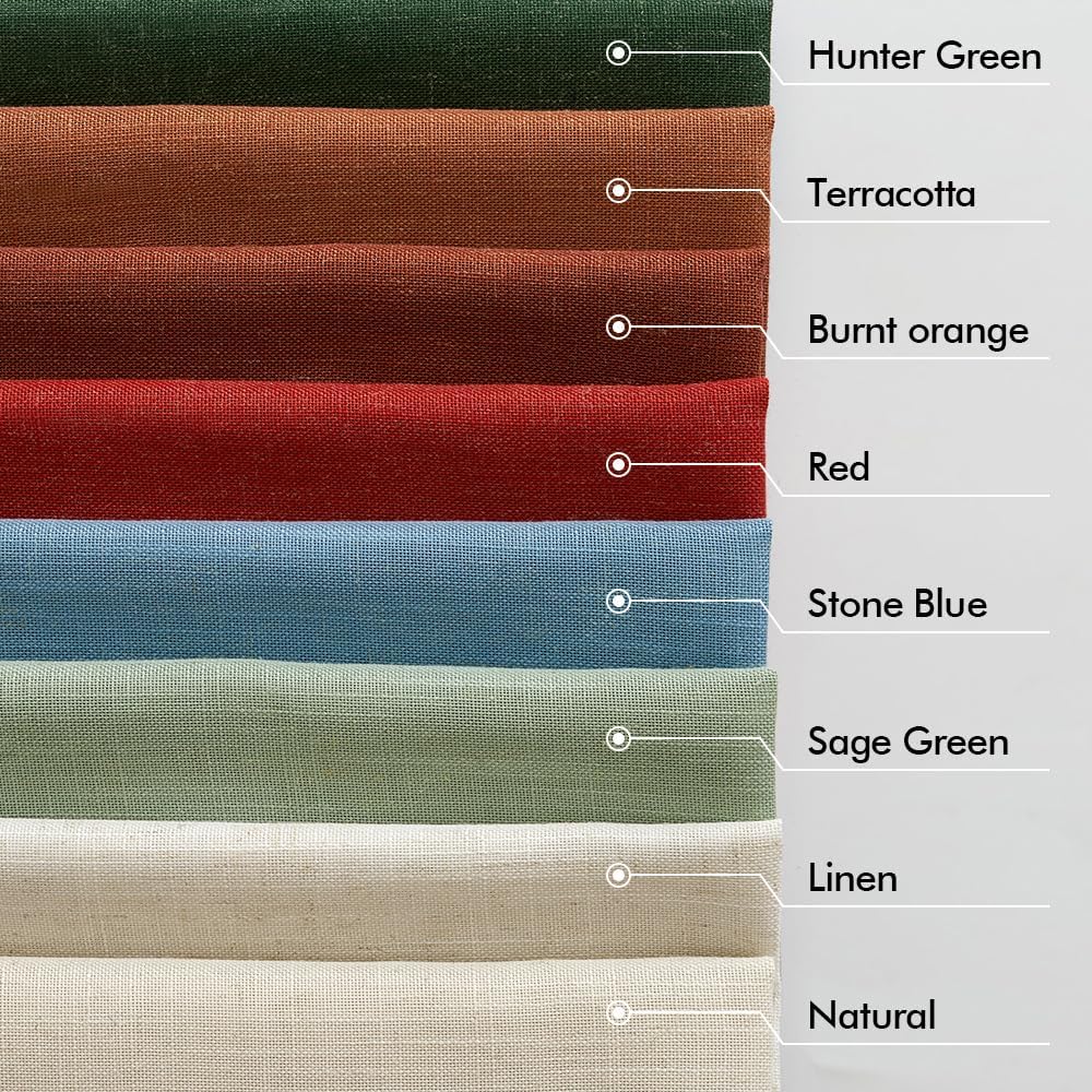 MIULEE Cortinas de lino de 96 pulgadas de largo para sala de estar, 2 paneles, bolsillo para barra de cortina de marfil natural, con pestaña