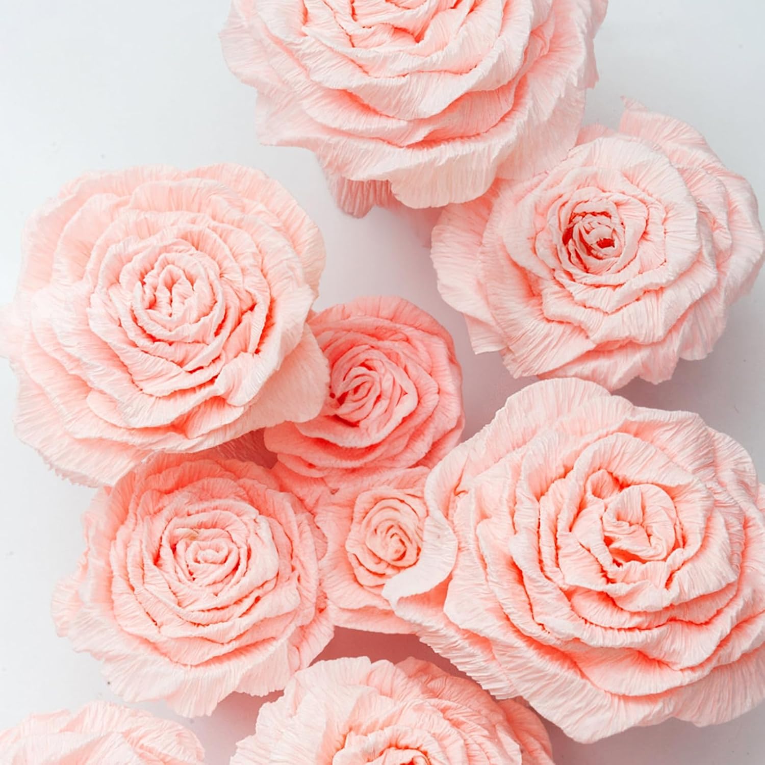 Lawei Kit de 20 rollos de papel crepé de flores de bricolaje, rollos de papel crepé de 20 colores de ancho, kit de arreglos florales de 19.7