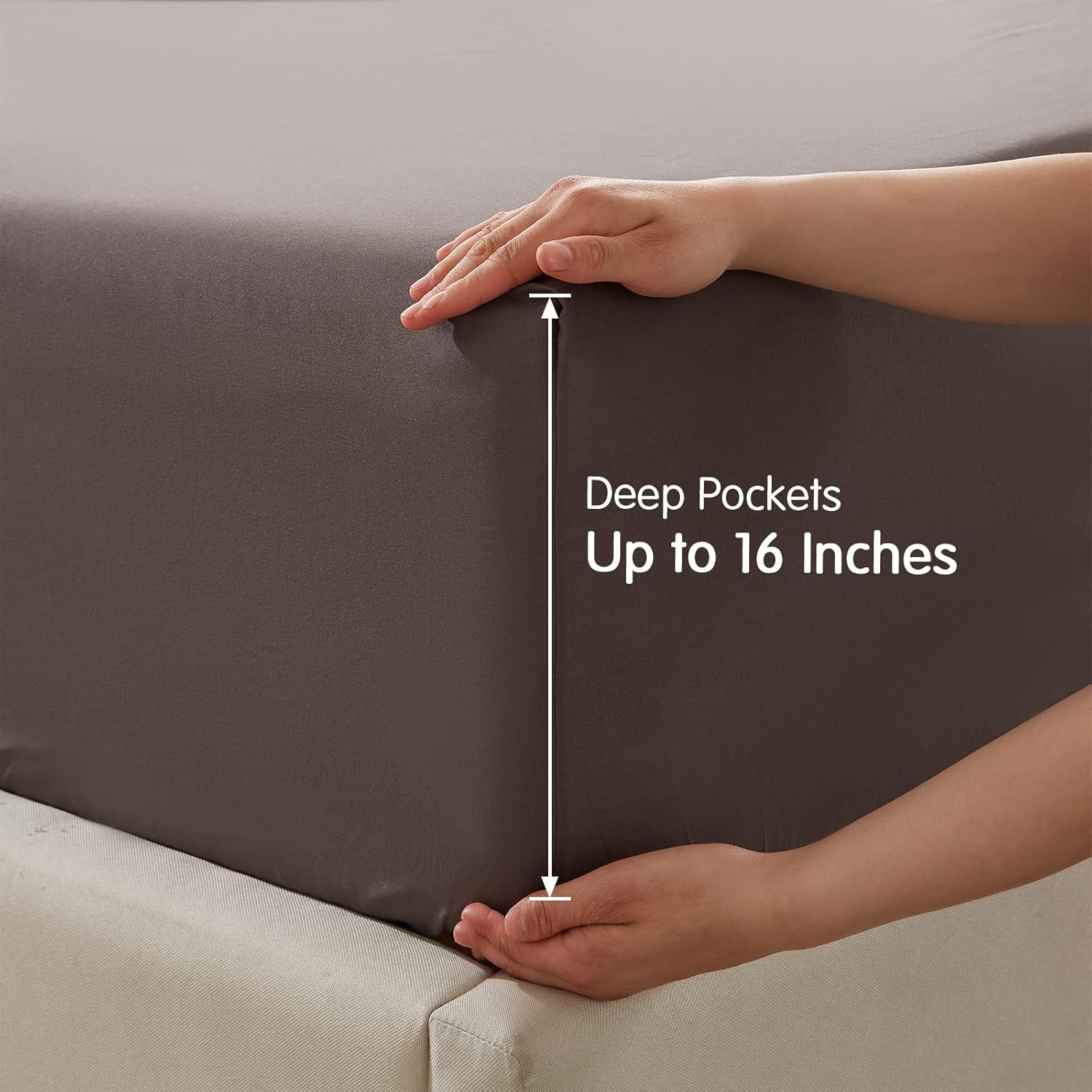 NexHome – Juego de sábanas de tamaño Queen para cama matrimonial, color gris, de microfibra, negro, juego de sábanas lavables, juego de sábanas de