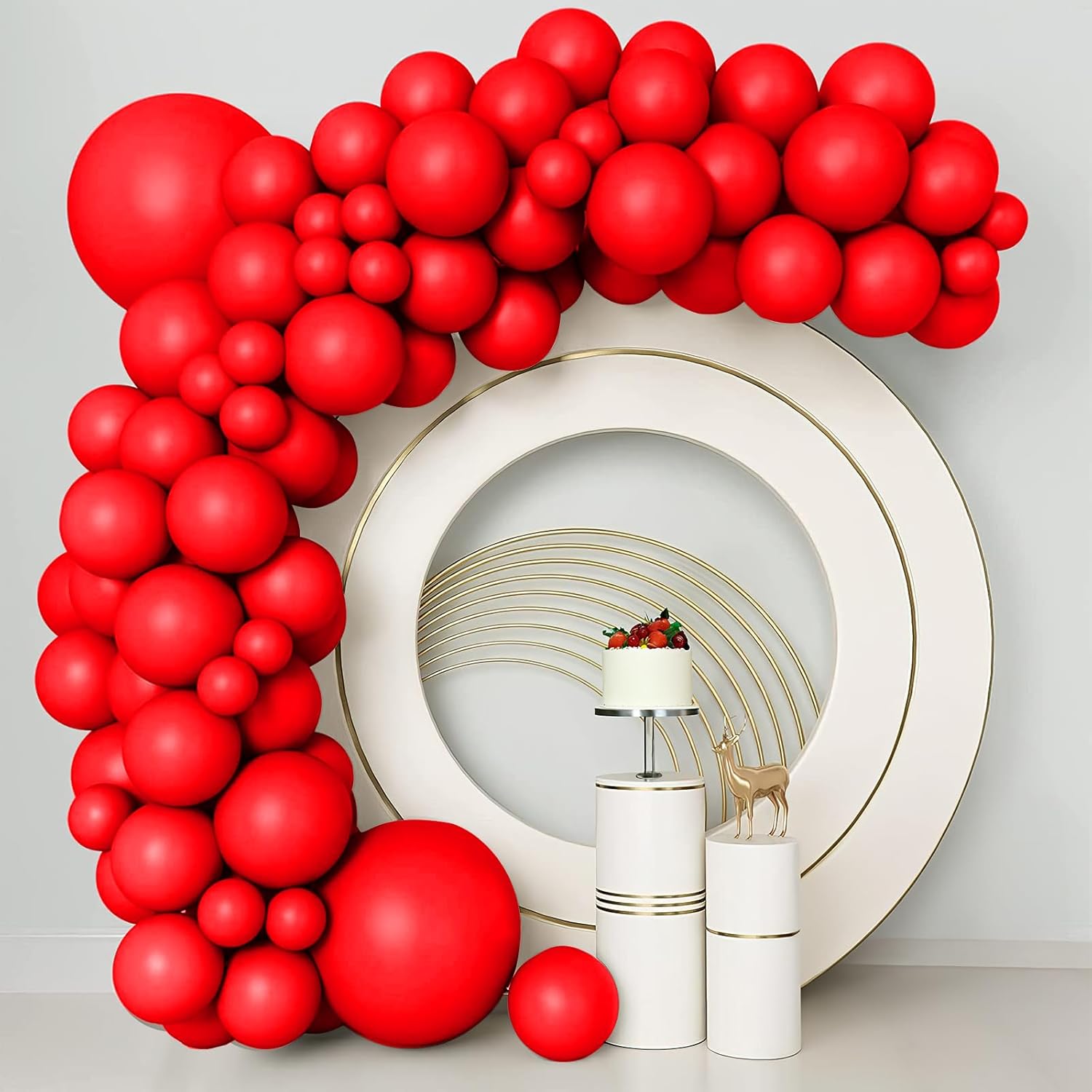 Globos rojos, 50 unidades, globos rojos de 5 pulgadas, globos de látex rojos, globos para decoración de arco, decoraciones de cumpleaños rojas,