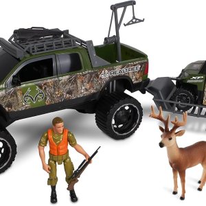 NKOK Realtree – Juego de 9 piezas a escala 118, juego de 9 piezas, RT Ram 1500 Rebel Polaris Ranger en remolque y accesorios (elevador de juego, NKOK Realtree – Juego de 9 piezas a escala 118, juego de 9 piezas, RT Ram 1500 Rebel Polaris Ranger en remolque y accesorios (elevador de juego,