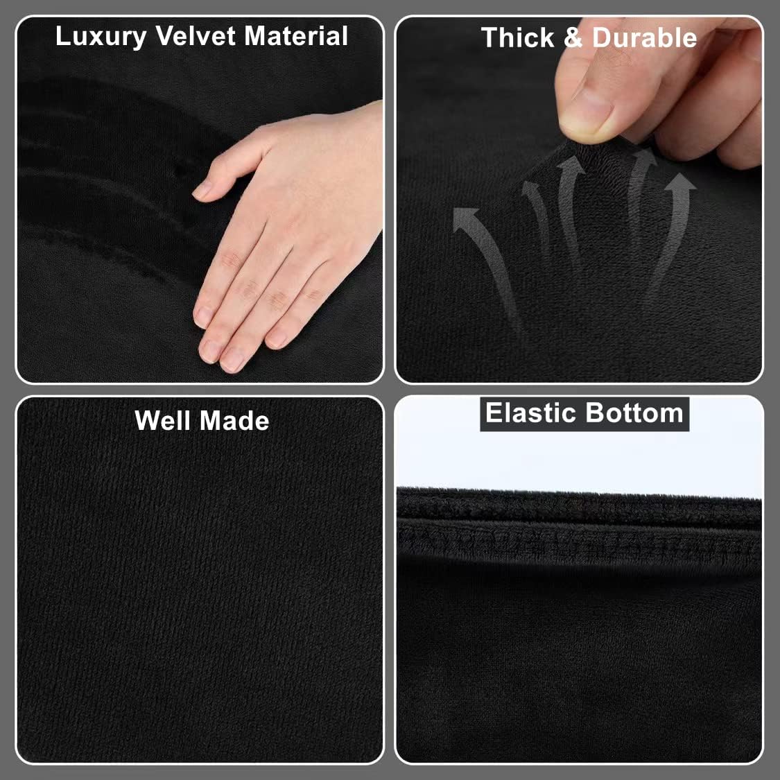 2 fundas para tapa de inodoro, funda de terciopelo elástico para asiento de inodoro para baño, funda de inodoro ultrasuave de terciopelo de lujo,