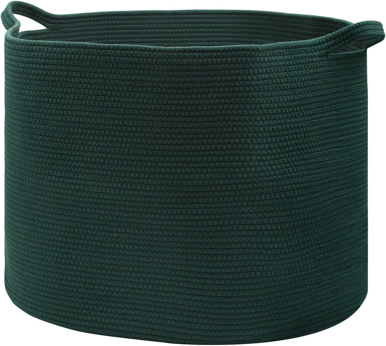 Cesta de cuerda de algodón de tamaño mega de 22 x 22 x 16 pulgadas para almacenamiento de tela de mantas, cestas de lavandería, contenedor de