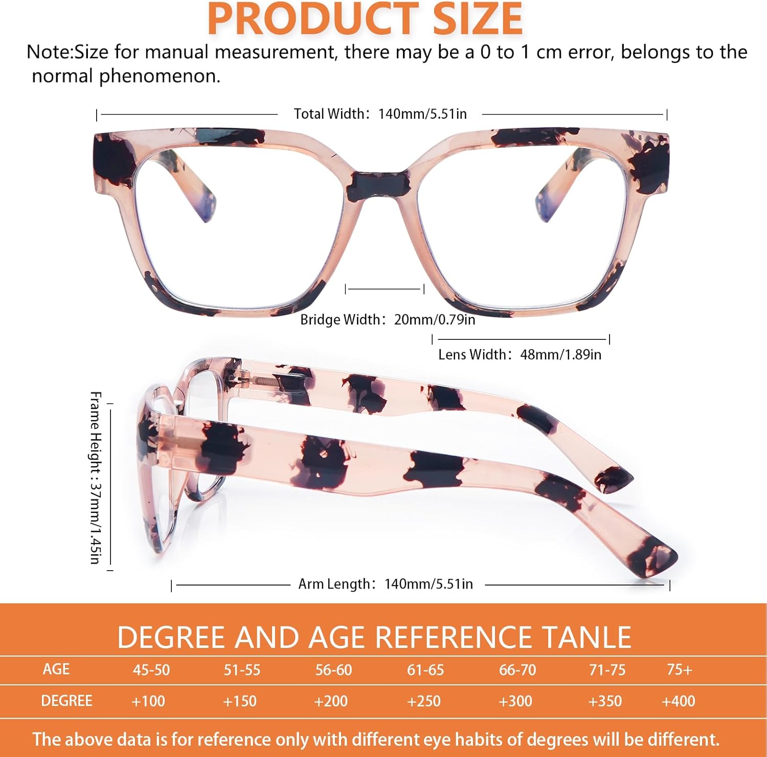 6 Pack Blue Light Blocking Reading Glasses for Women Oprah Style,Computer Readers with Spring Hinge Eyeglasses
