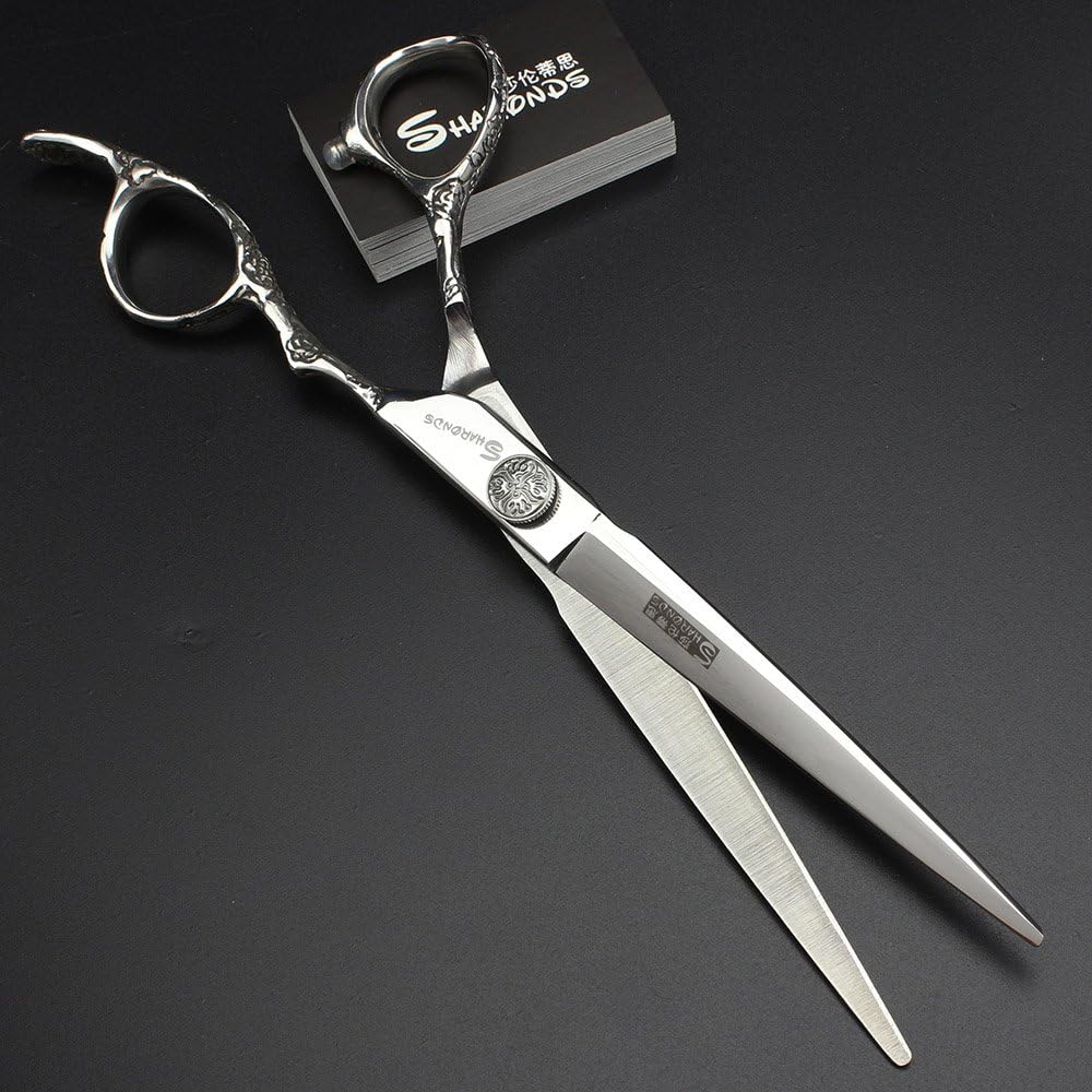 Cortadora de pelo profesional de 7 pulgadas, cortapelos de acero inoxidable resistente a la corrosión, cortadora de pelo rosa, cortapelos de salón