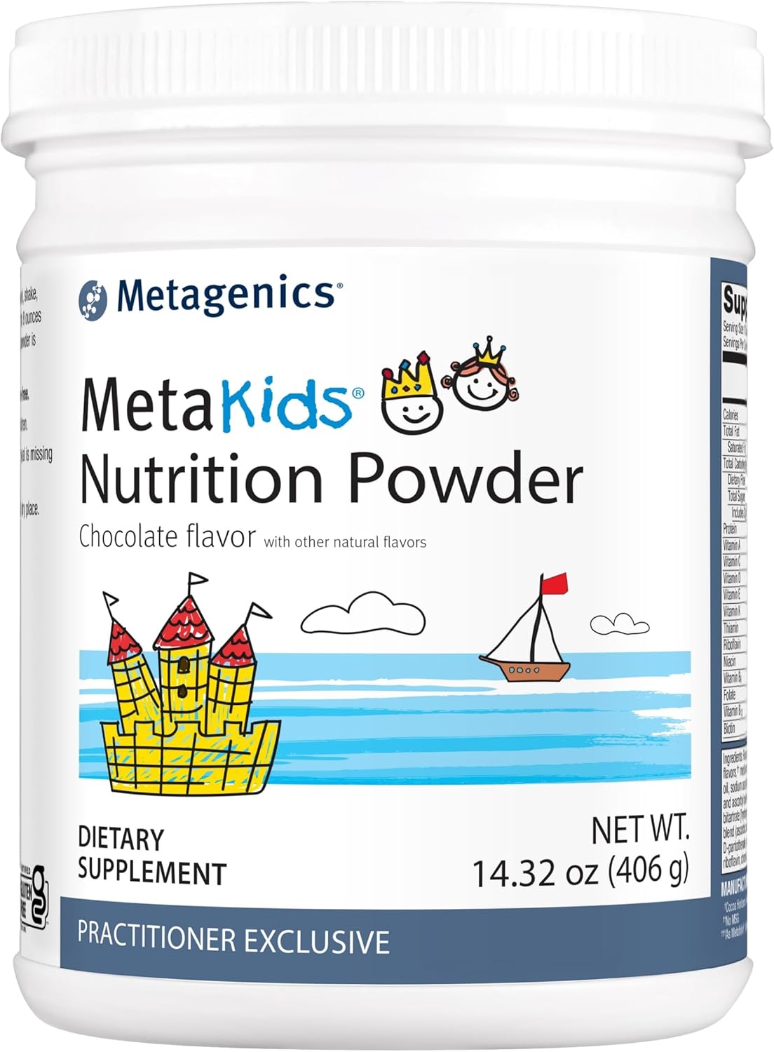 Metagenics MetaKids Nutrition Powder – Apoyo nutricional para la salud de los niños* – Chocolate – 14.32 oz – 14 porciones