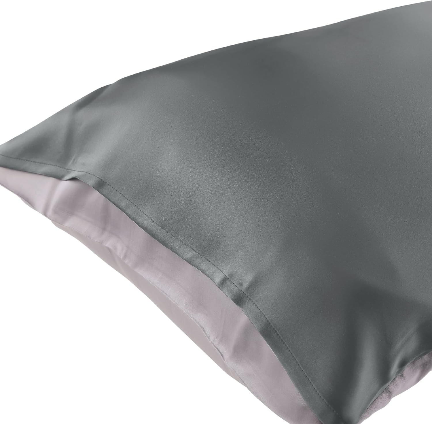 uxcell Funda de almohada de seda satinada para cabello y piel, resistente a las arrugas, a la decoloración, seda natural, 1 funda de almohada suave