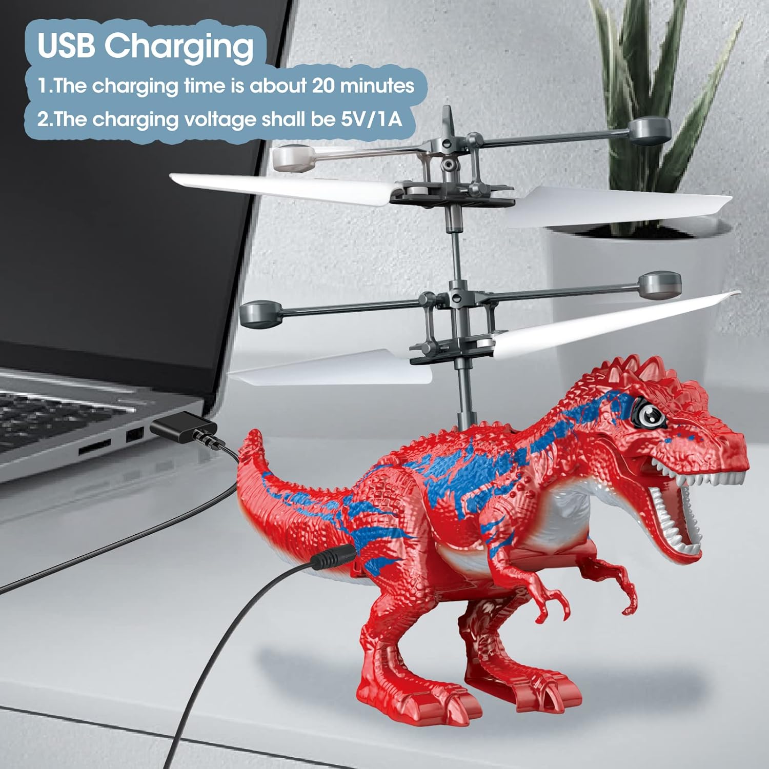 Juguetes de dinosaurio, bola de juguete voladora mejorada por infrarrojos de inducción RC de juguete para niños, helicóptero LED, drone volador,