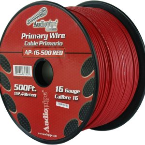 Cable primario remoto para el hogar de 16 GA 500 pies Red Audiopipe Car Audio Home Cable primario remoto para el hogar de 16 GA 500 pies Red Audiopipe Car Audio Home