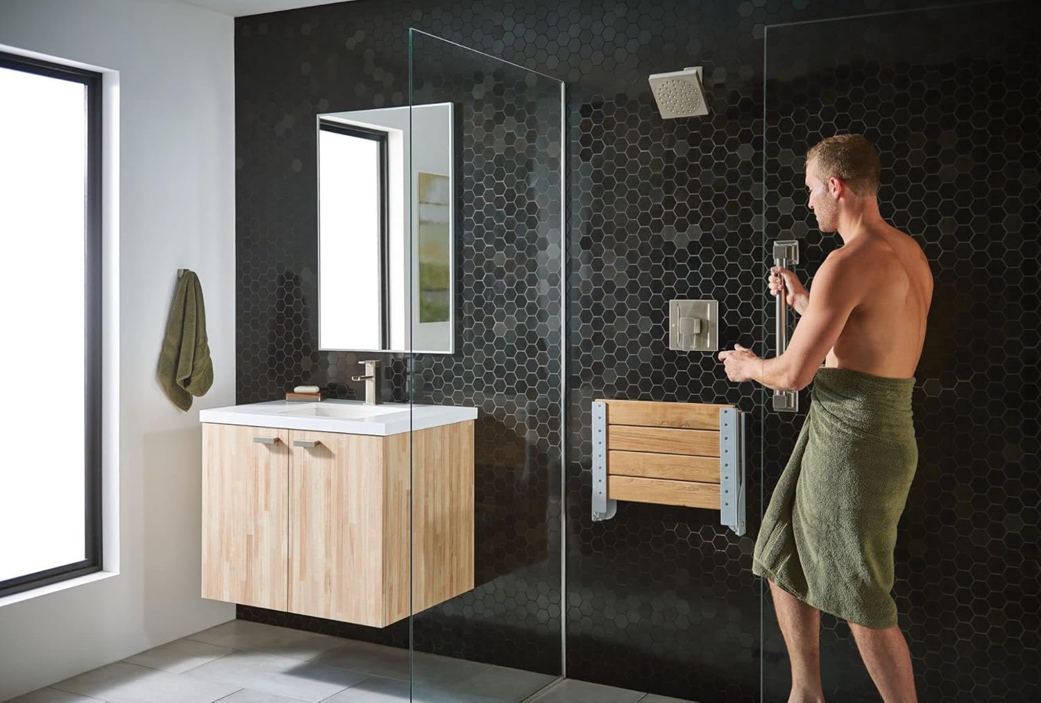 Moen Posi – Set de cabezal de regadera de 90 grados TS2712BN, TS2712BN