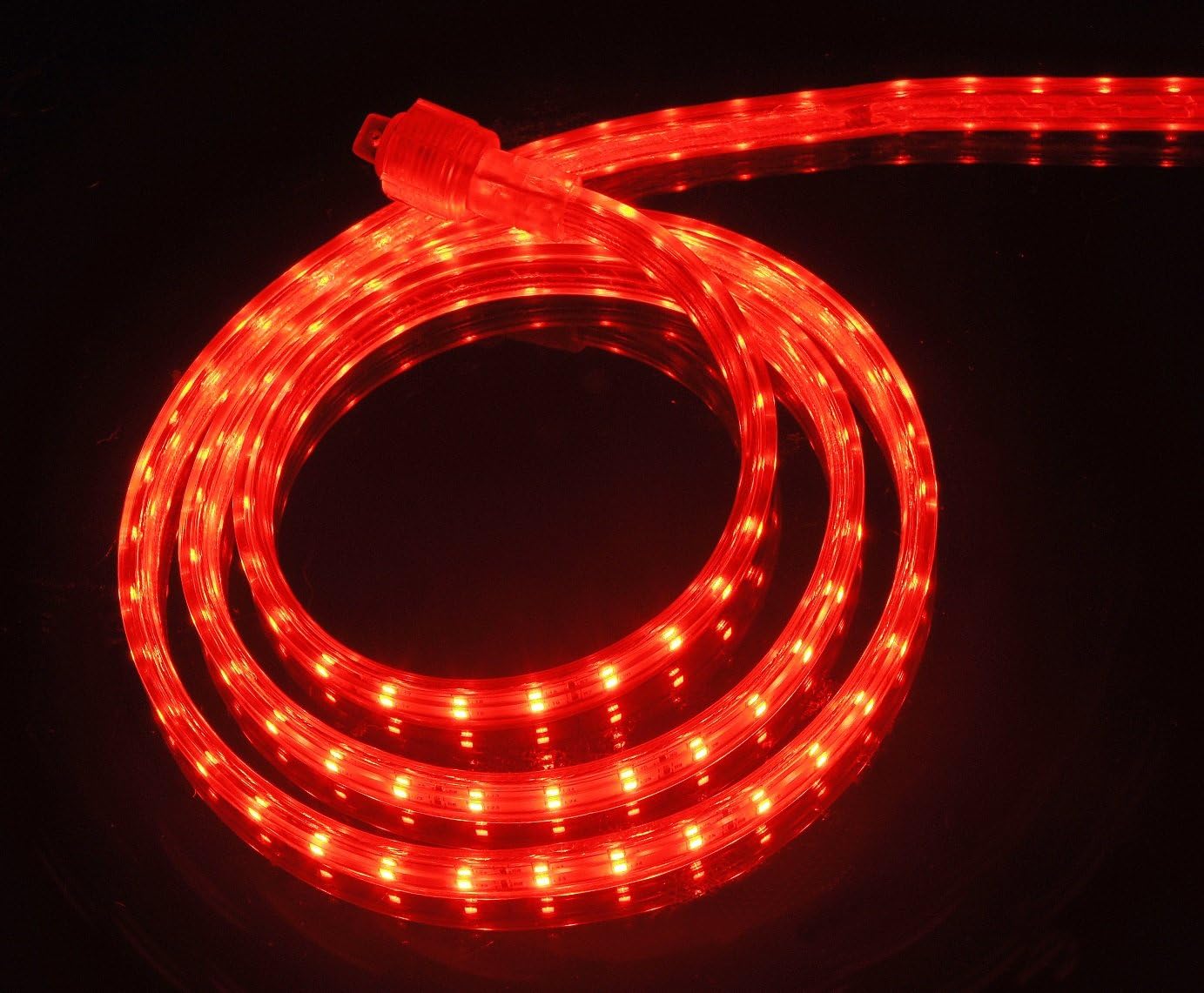 CBconcept Listado UL, 30 pies, 3200 lúmenes, rojo, regulable, 110-120 V CA, tira de luz LED plana flexible, 540 unidades 3528 SMD LED, uso en