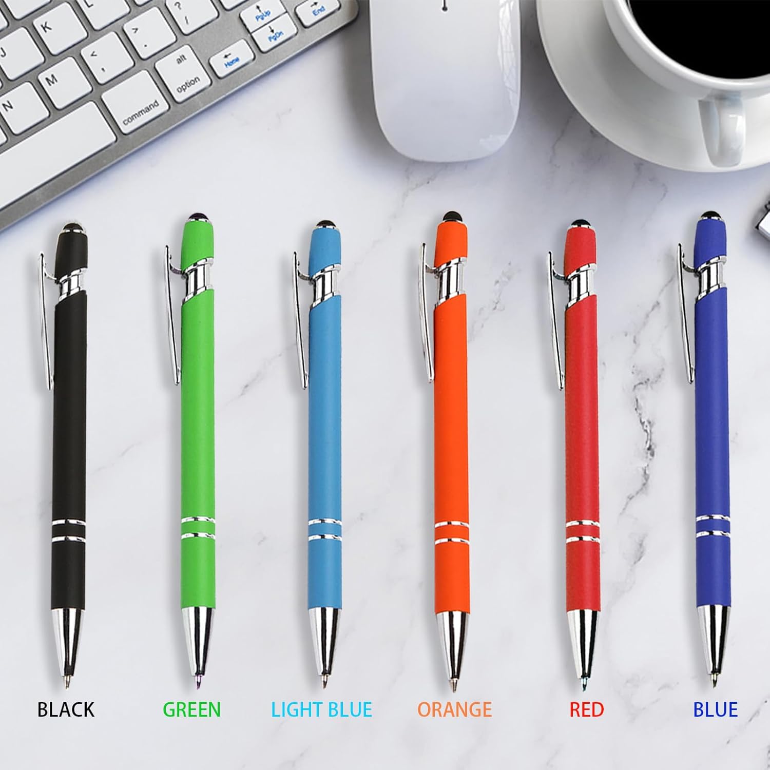 YESTIME Bolígrafo personalizado con nombre, grabado personalizado con nombre, bolígrafos retráctiles de escritura con carcasa multicolor para