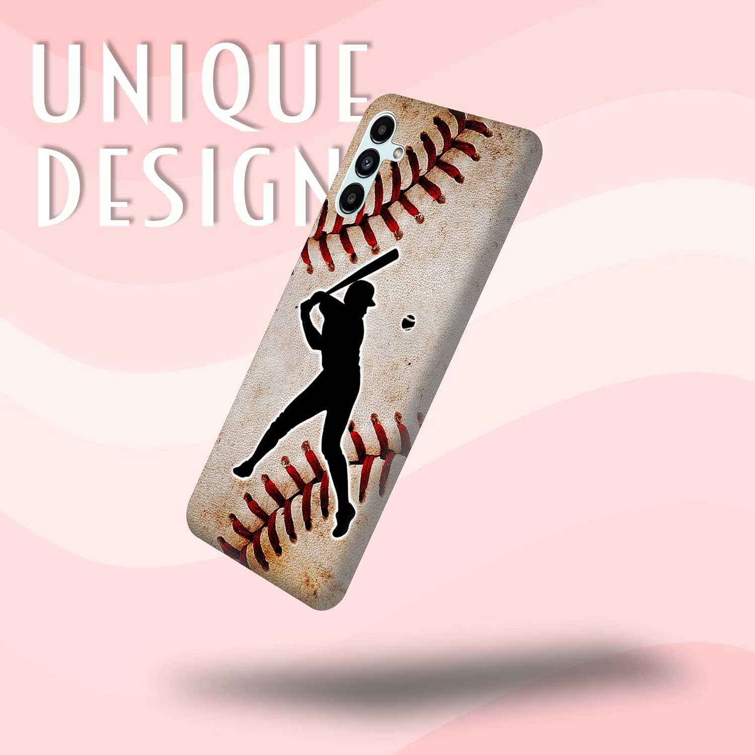 Glisten – Funda para Samsung Galaxy A13 5G, funda para Samsung A13 5G – Diseño de jugador de béisbol impreso de plástico delgado a presión en la