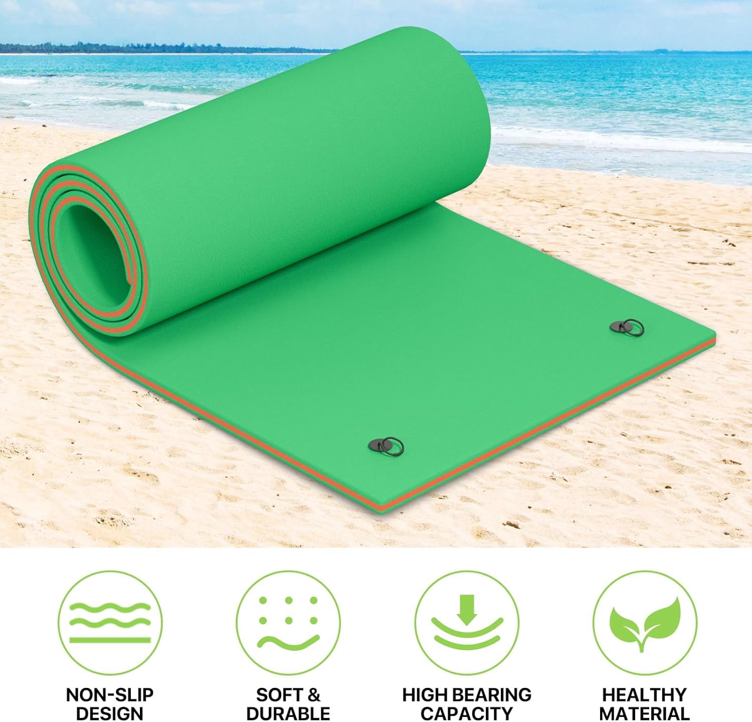 Magshion Large Water Floating Mat for Adults Pool Lake Boating Float Pad 12 x 6 ft