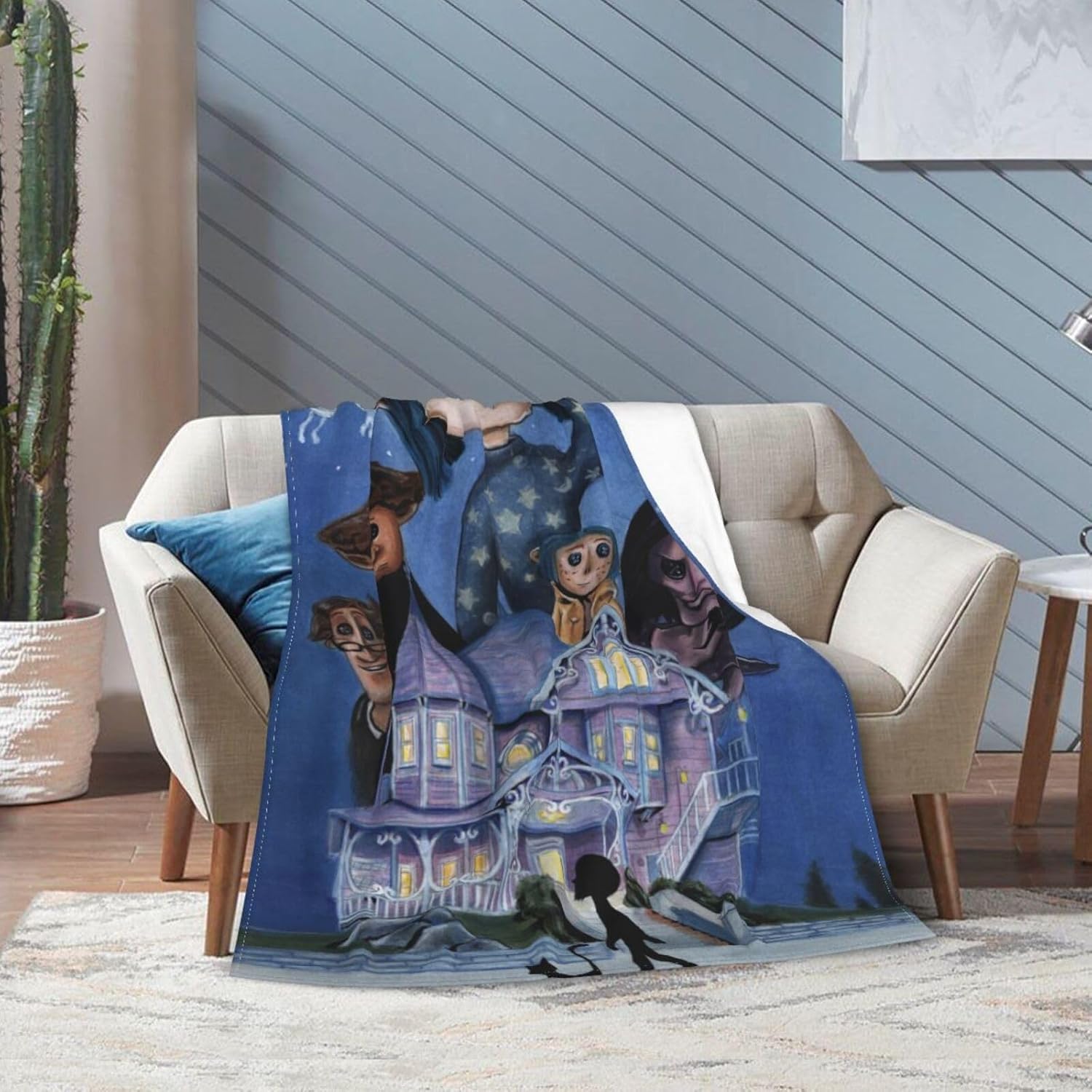 Manta de dibujos animados de anime, manta ultra suave para cama, sofá, sala de estar, dormitorio, automóvil, 60 x 50 pulgadas