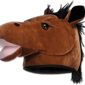 Beistle Sombrero unisex de felpa con cabeza de caballo, accesorio para disfraz del oeste, suministros de fiesta temática de granja, diadema de Beistle Sombrero unisex de felpa con cabeza de caballo, accesorio para disfraz del oeste, suministros de fiesta temática de granja, diadema de