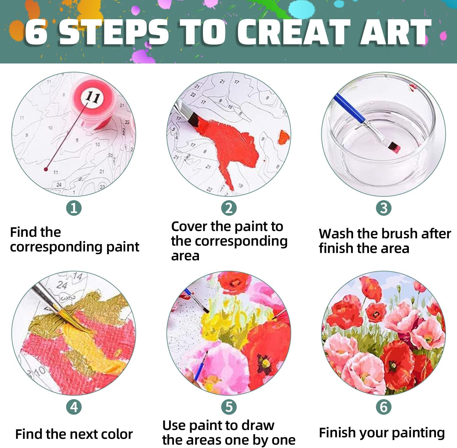 Aestalrcus Pintura por números grande para adultos, suculenta acrílica para adultos, kits de pintura por números sobre lienzo, 16 x 24 pulgadas,