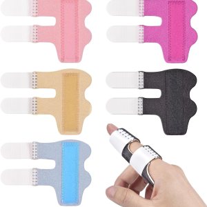 Férulas para dedos, 5 unidades de color de soporte de dedo estabilizador para dedos rotos enderezar artritis nudillos inmovilización Férulas para dedos, 5 unidades de color de soporte de dedo estabilizador para dedos rotos enderezar artritis nudillos inmovilización