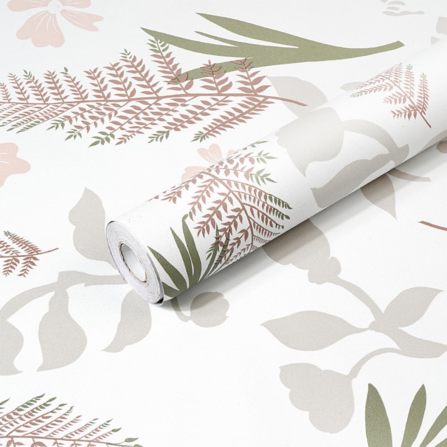 Akywall Papel tapiz floral para despegar y pegar, papel de contacto vintage, extraíble, bohemio, texturizado, retro, autoadhesivo, extraíble, rollo