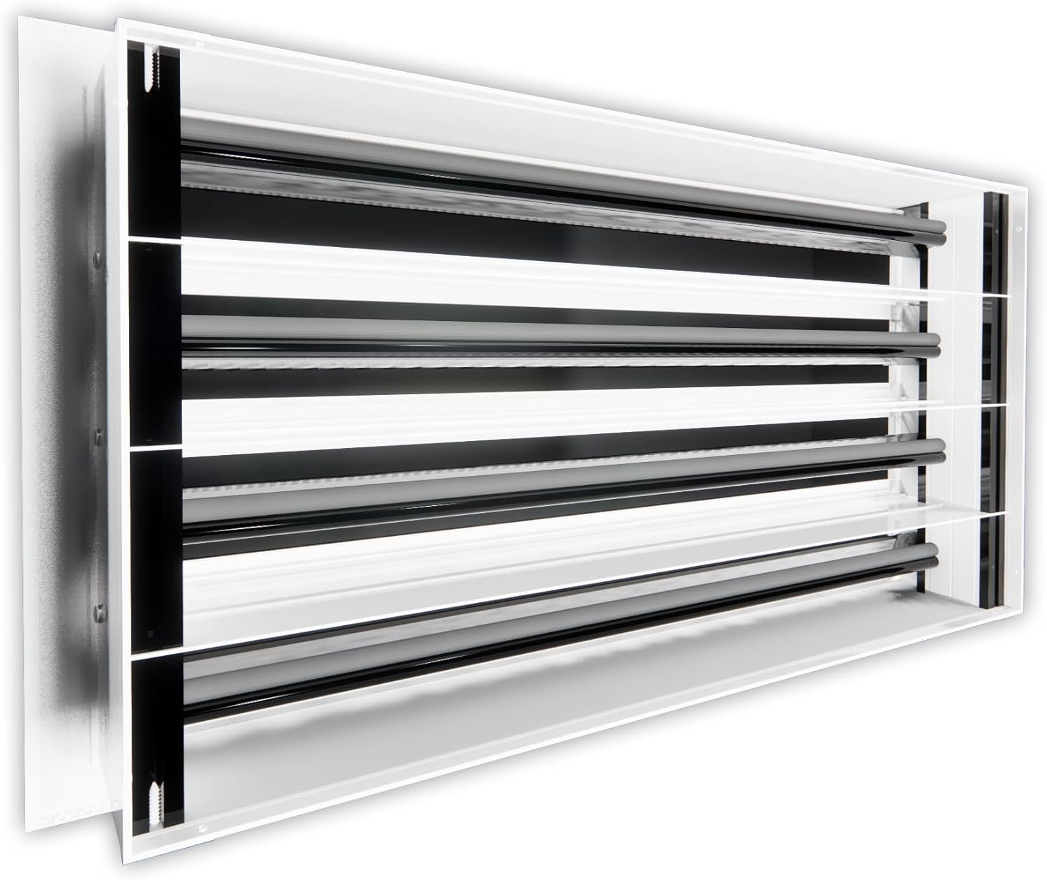 Cubierta de ventilación de CA moderna de 8 x 6 – Ventilación de aire blanca decorativa – Difusor de ranura lineal estándar 100% aluminio – Rejilla