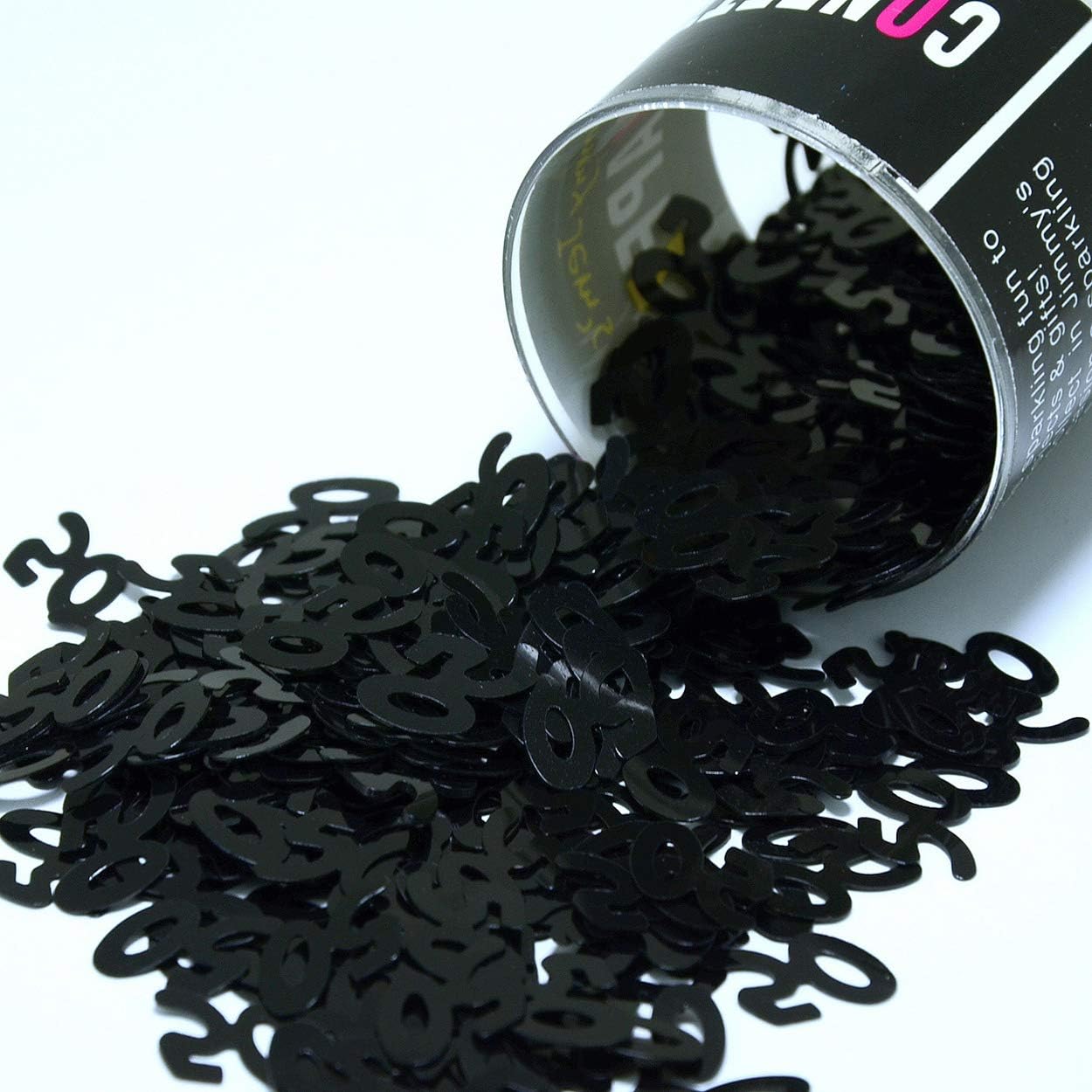 Confeti número 50 negro – 2 bolsas de media onza (1 oz) #7501 Q01