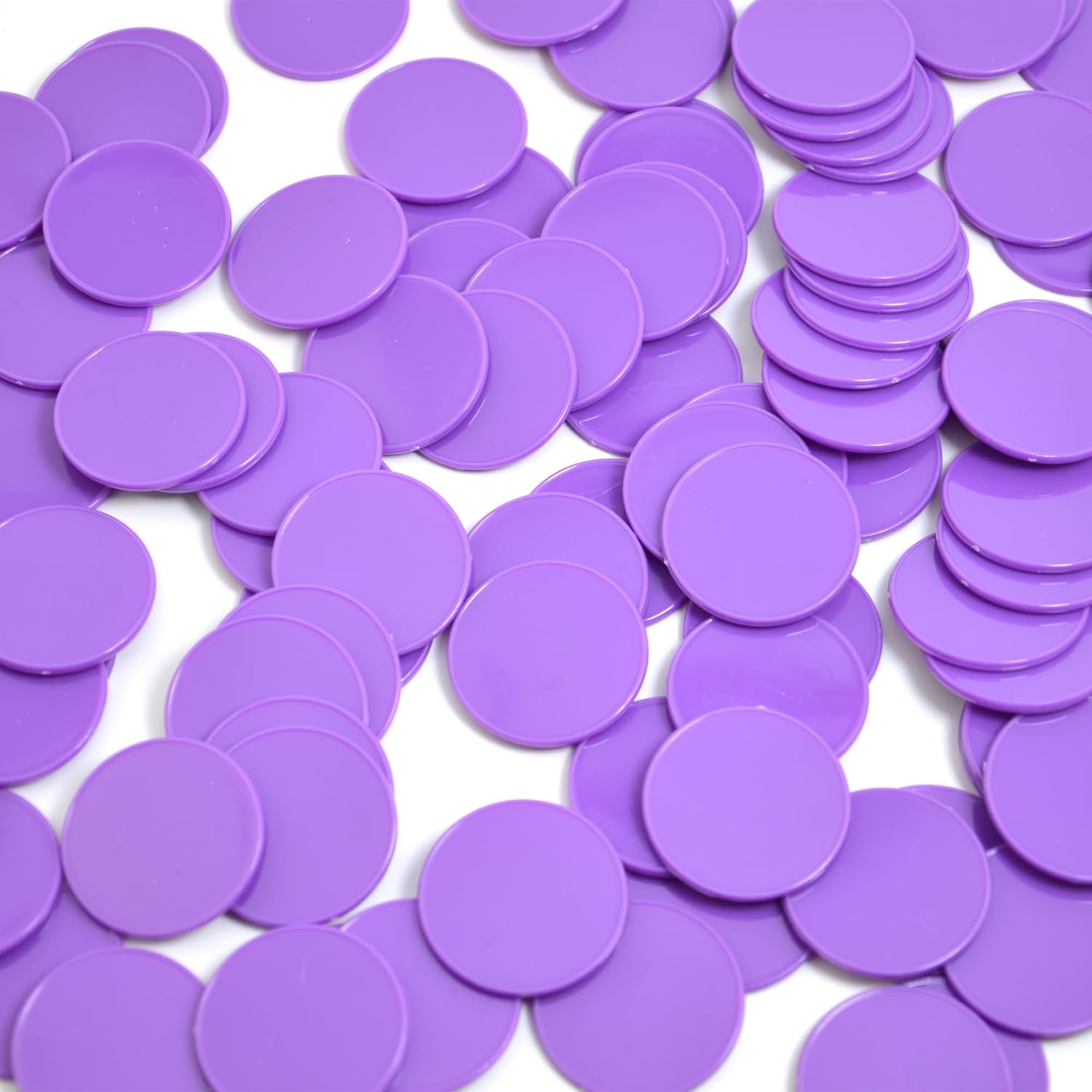 Smartdealspro 100pcs 32mm1.26 Inch Opaque Plastic Learning Counters Disks Mini Poker Chips Game Tokens with Storage Box