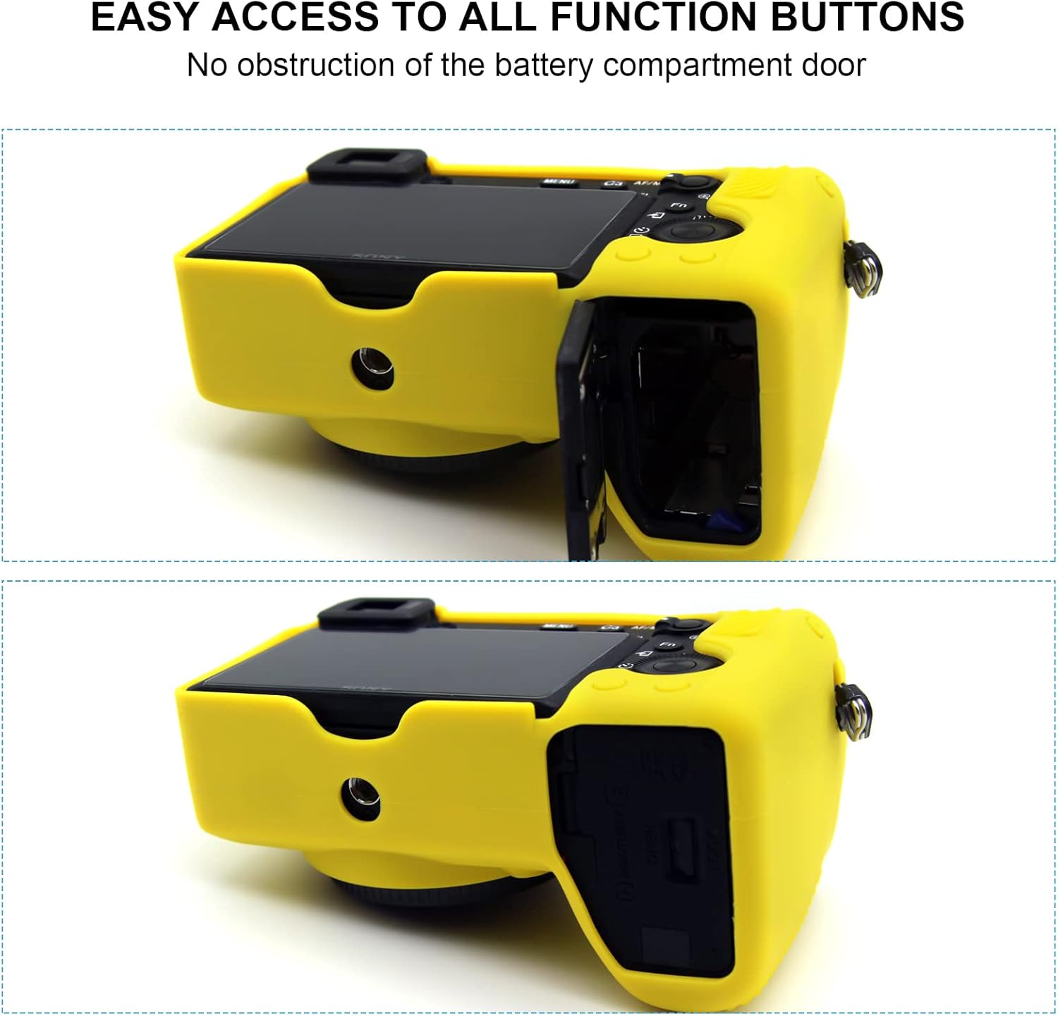 Easy Hood Funda para cámara Sony A6600 Alpha 6600 ILCE-6600 sin espejo, antiarañazos, ajuste delgado, funda protectora de goma de silicona suave