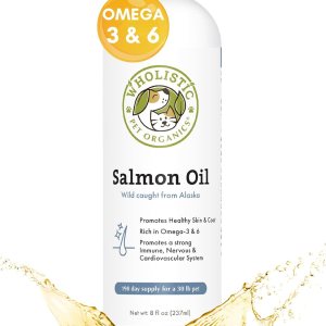 Wholistic Pet Organics Aceite de salmón Aceite de salmón salvaje de Alaska de aguas profundas para perros y gatos – Suplemento de aceite de pescado Wholistic Pet Organics Aceite de salmón Aceite de salmón salvaje de Alaska de aguas profundas para perros y gatos – Suplemento de aceite de pescado