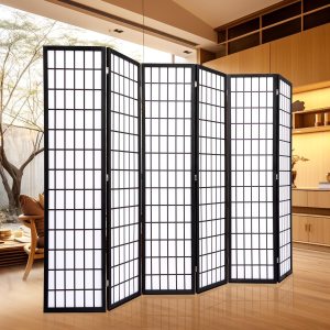 JVVMNJLK Divisor de habitación Oriental Shoji – Divisor de habitación de 6 paneles, divisor para separación de habitaciones, pantalla de privacidad JVVMNJLK Divisor de habitación Oriental Shoji – Divisor de habitación de 6 paneles, divisor para separación de habitaciones, pantalla de privacidad