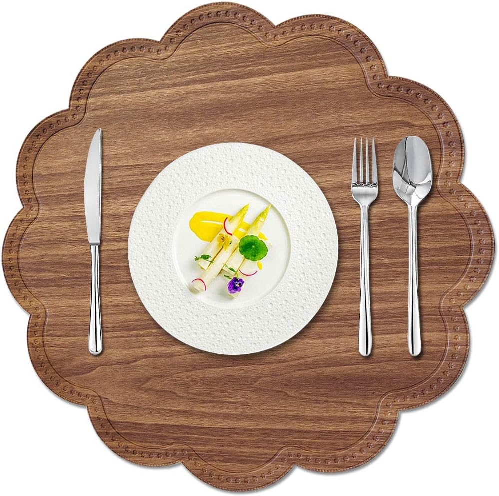 juego de 6manteles individuales impermeables para mesa de comedor, lavables con un paño