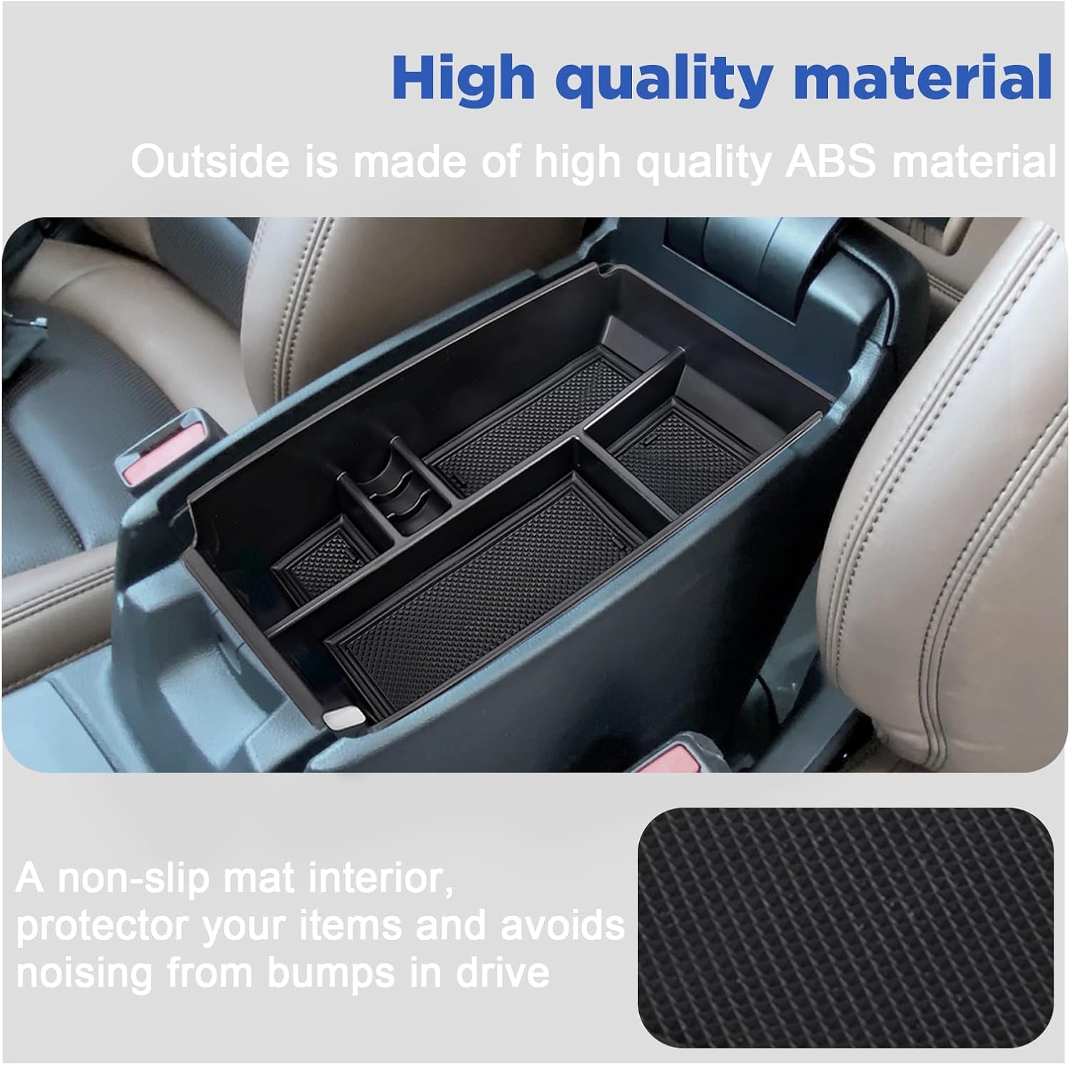 Carwiner Organizador de consola central para Ford Bronco Sport CX430 2020-2025 2020-2025 Ford Escape Tray Caja de almacenamiento, reposabrazos